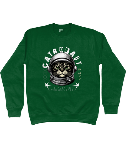 Cosmic Catronaut Sweatshirt | Space Explorer Cat | Unisex Sizes XS-5XL | Soft Cotton Blend | Astronaut Kitty Apparel