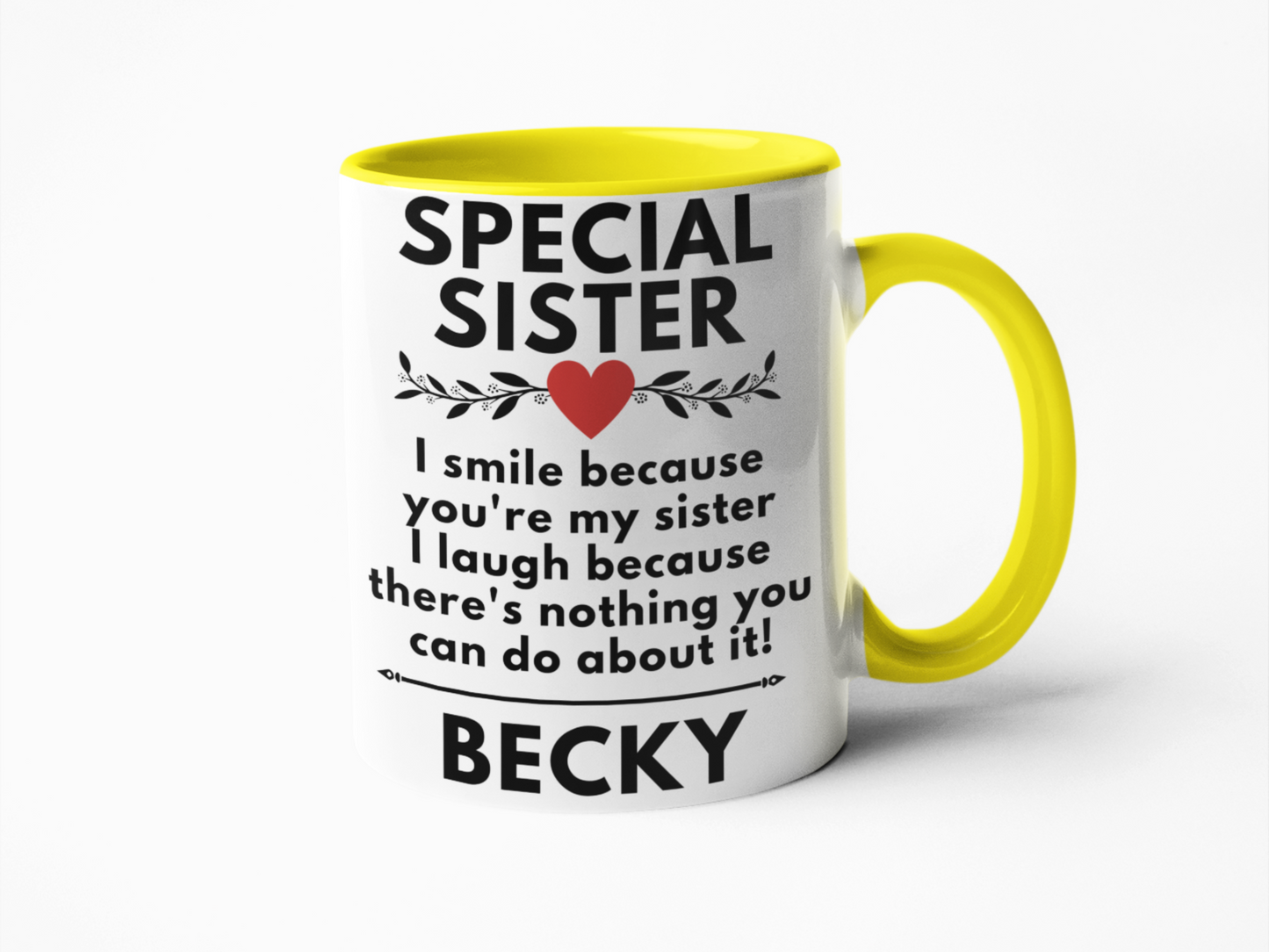 Special sister personalised coffee mug