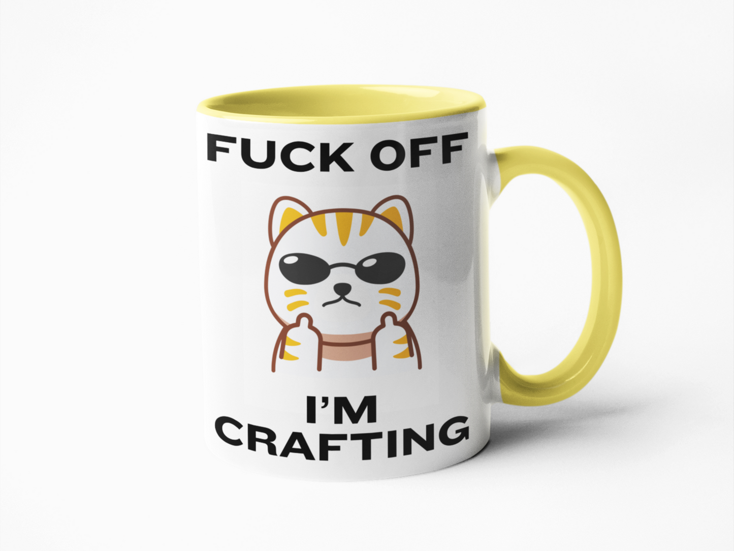 Fuck off I'm crafting funny coffee mug