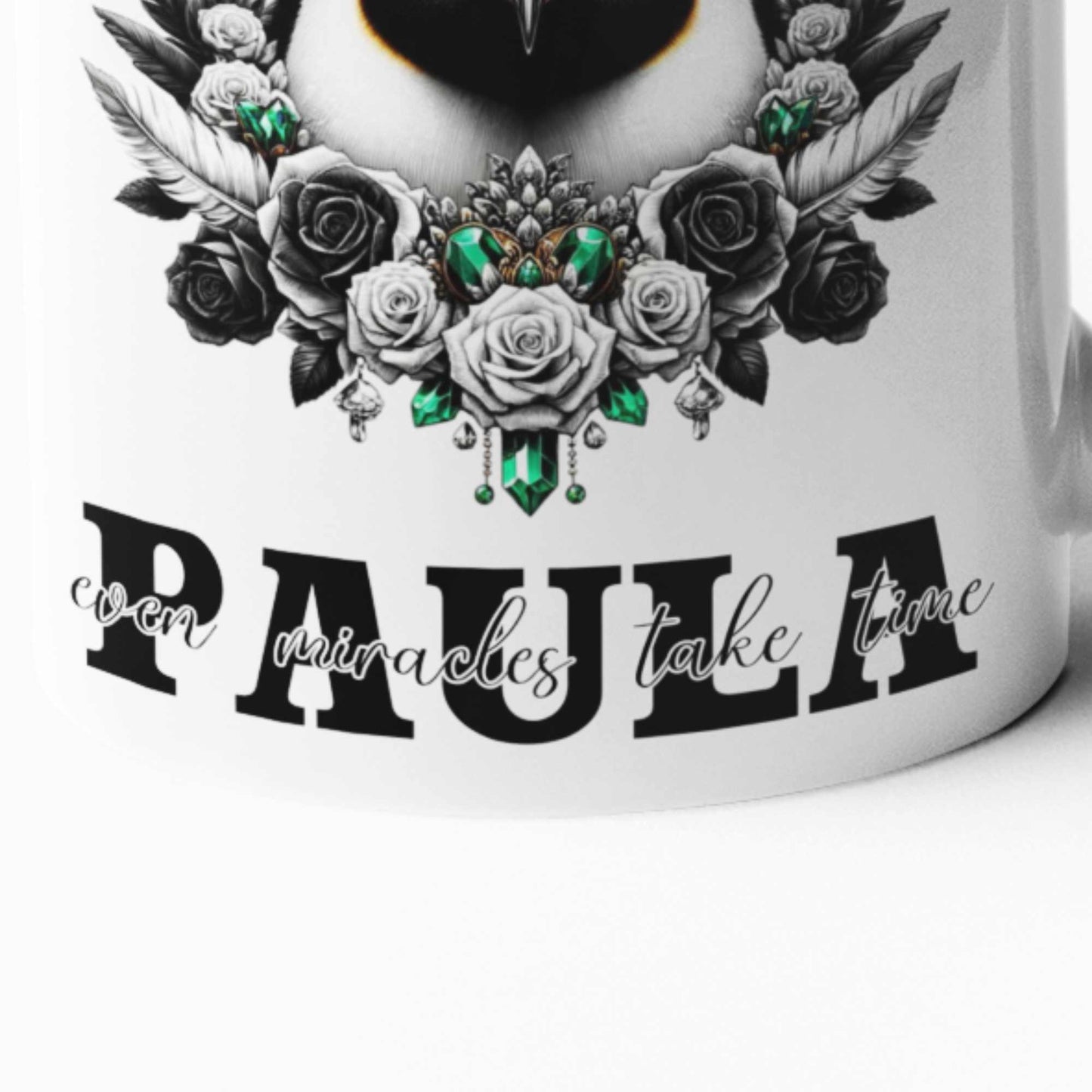 Regal Penguin Crowned Drinkware: Personalized 11oz/15oz Mugs, 20oz Insulated Tumblers, Elegant Coasters - Timeless Gifts for Animal Lovers