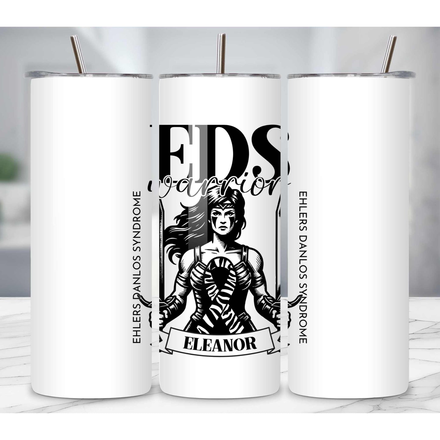 EDS Ehlers Danlos Syndrome Warrior Personalised Mug - A Heartfelt Christmas, Mother's Day, Birthday Gift for Mum, Daughter, Sister, Nan, Auntie & Friends, Celebrating Strength and Awareness