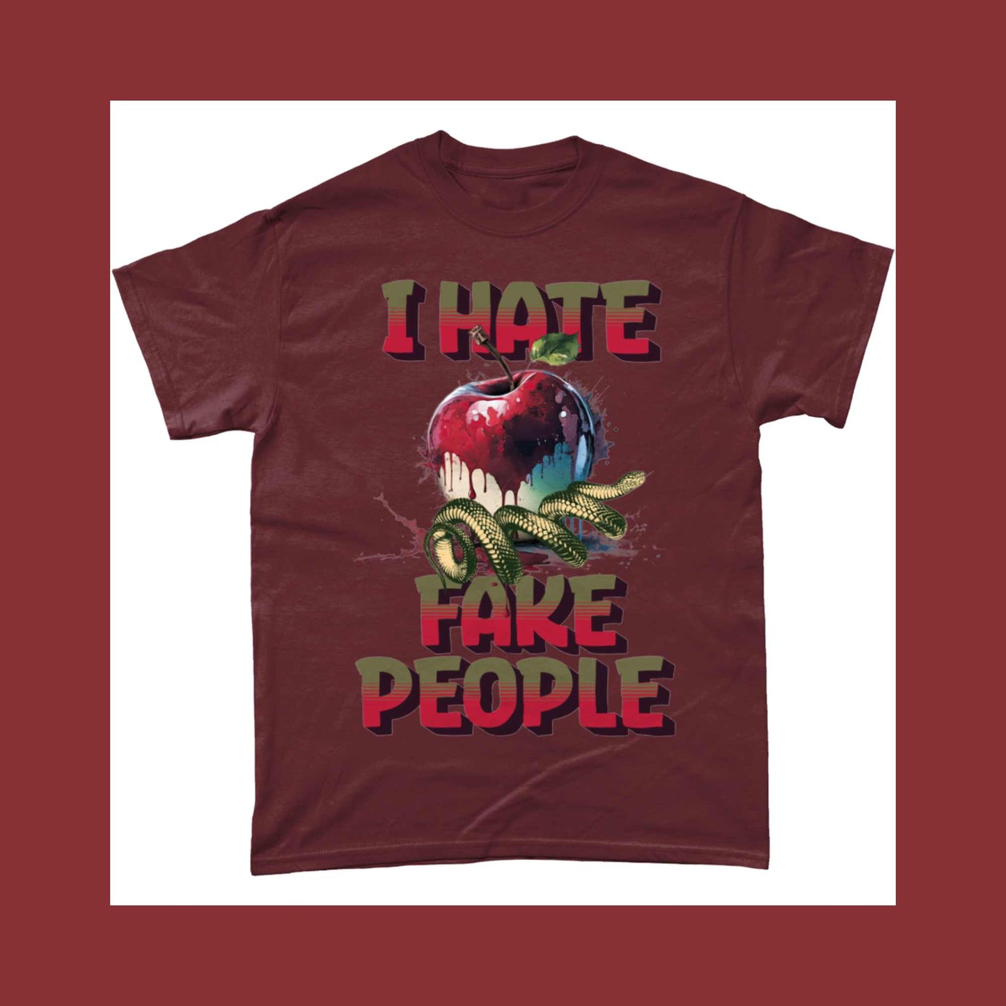 I hate people graphic tee funny Cotton T-Shirt