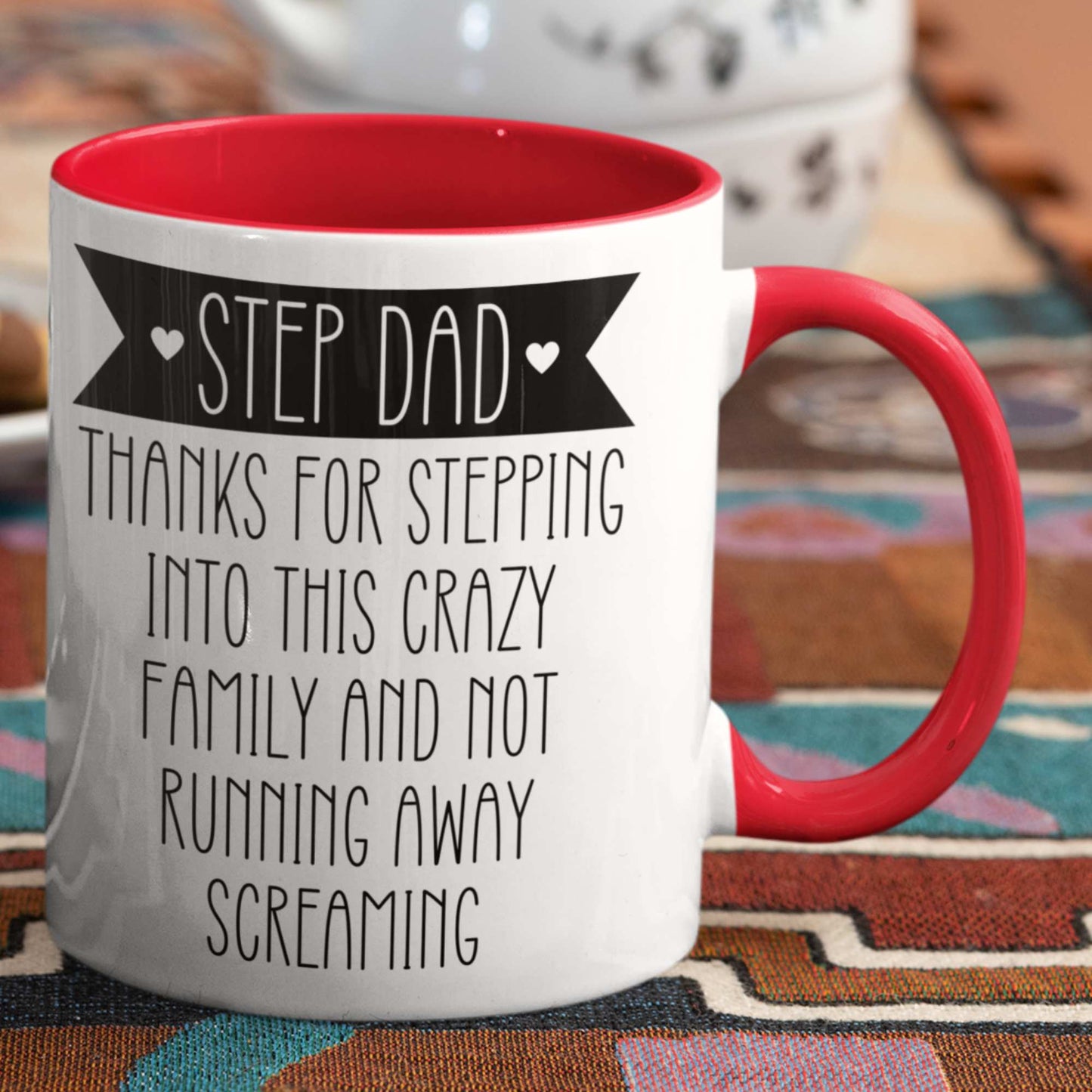 Step Dad Thanks for Stepping Into This Crazy Family Mug - Funny Stepdad Gift, Father's Day Mug, Stepfather Appreciation Gift