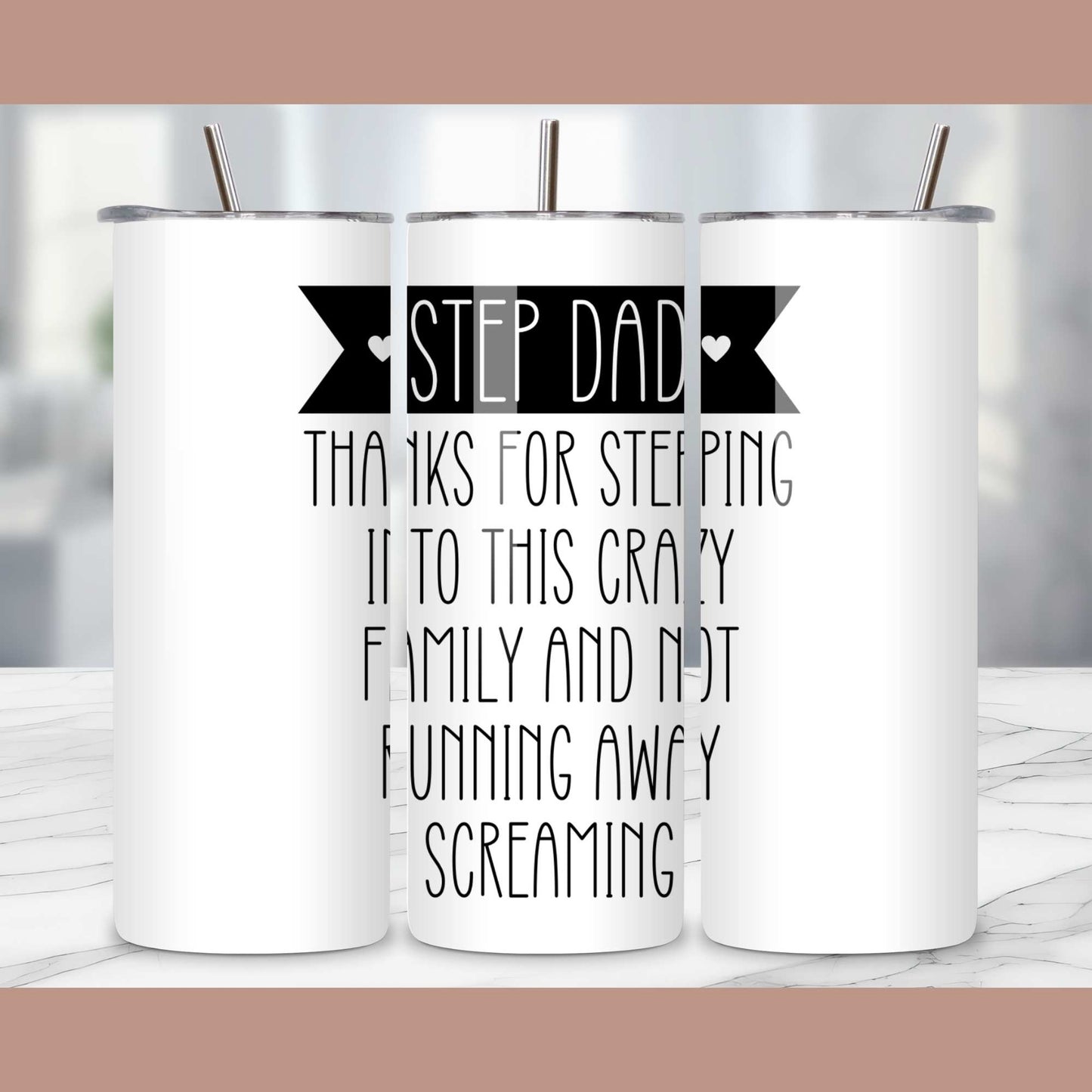 Step Dad Thanks for Stepping Into This Crazy Family Mug - Funny Stepdad Gift, Father's Day Mug, Stepfather Appreciation Gift