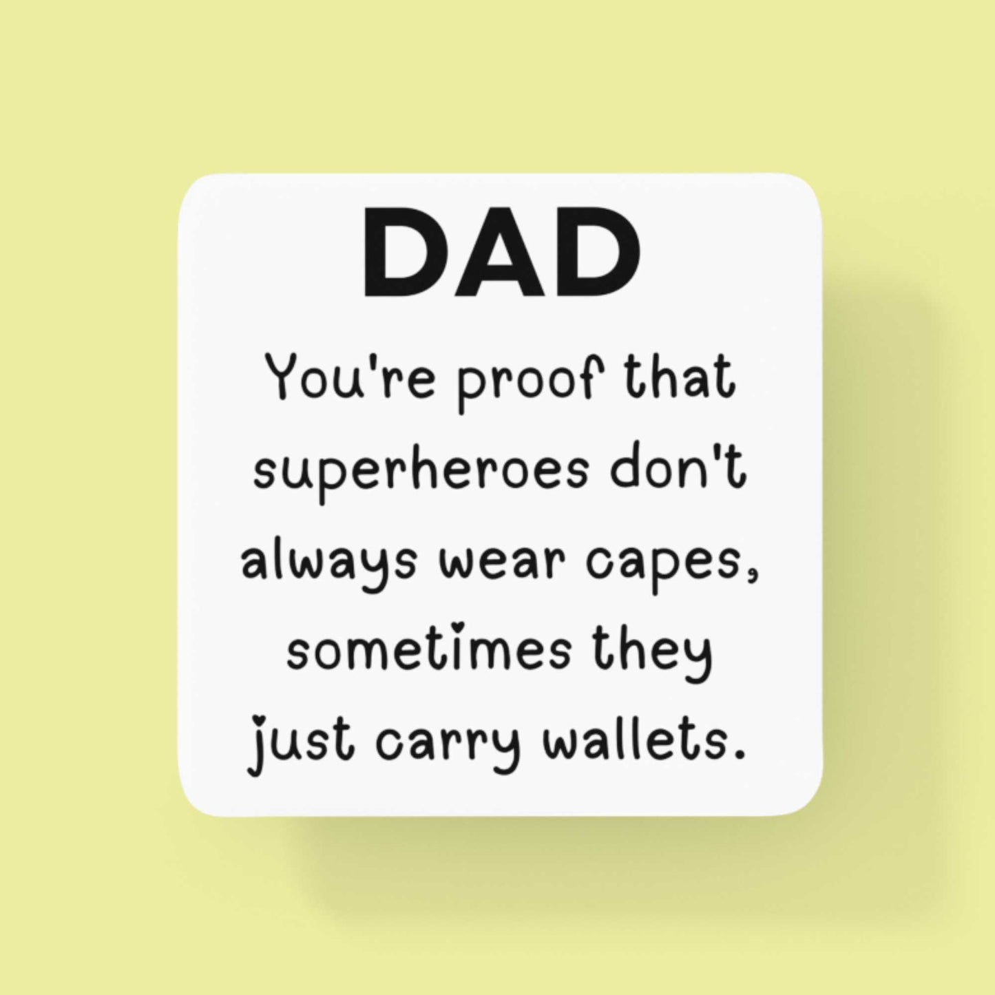 Funny Dad Superheroes capes Just Carry Wallets Mug for Fathers Day Birthday or Christmas Gift