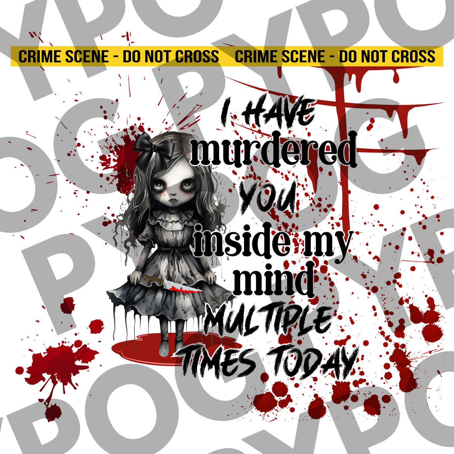 Creepy Doll Murder in my mind 20oz insulated tumbler