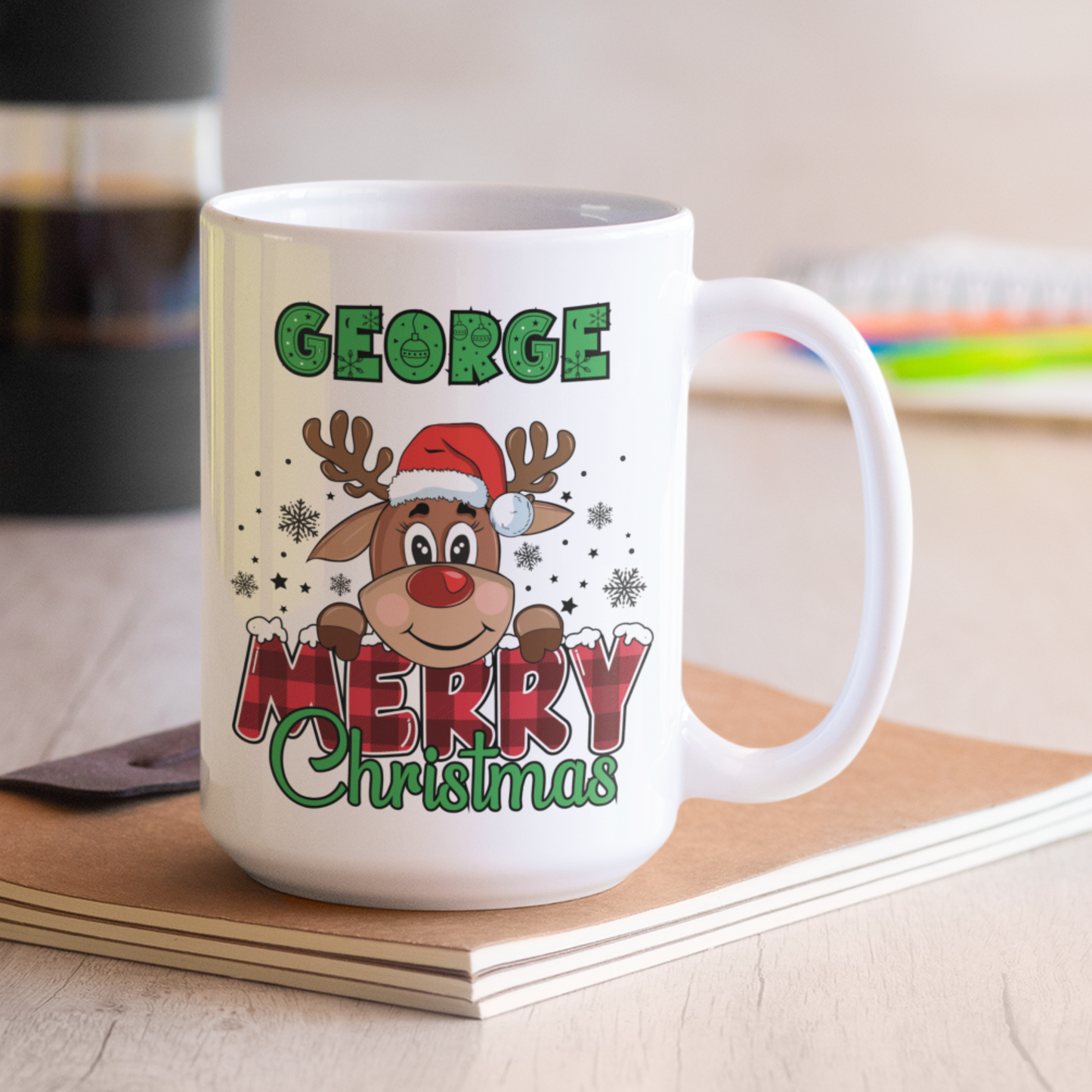 Reindeer Christmas mug