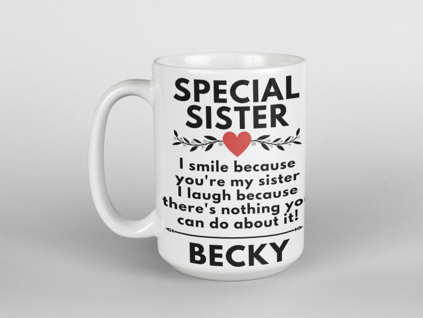 Special sister personalised coffee mug