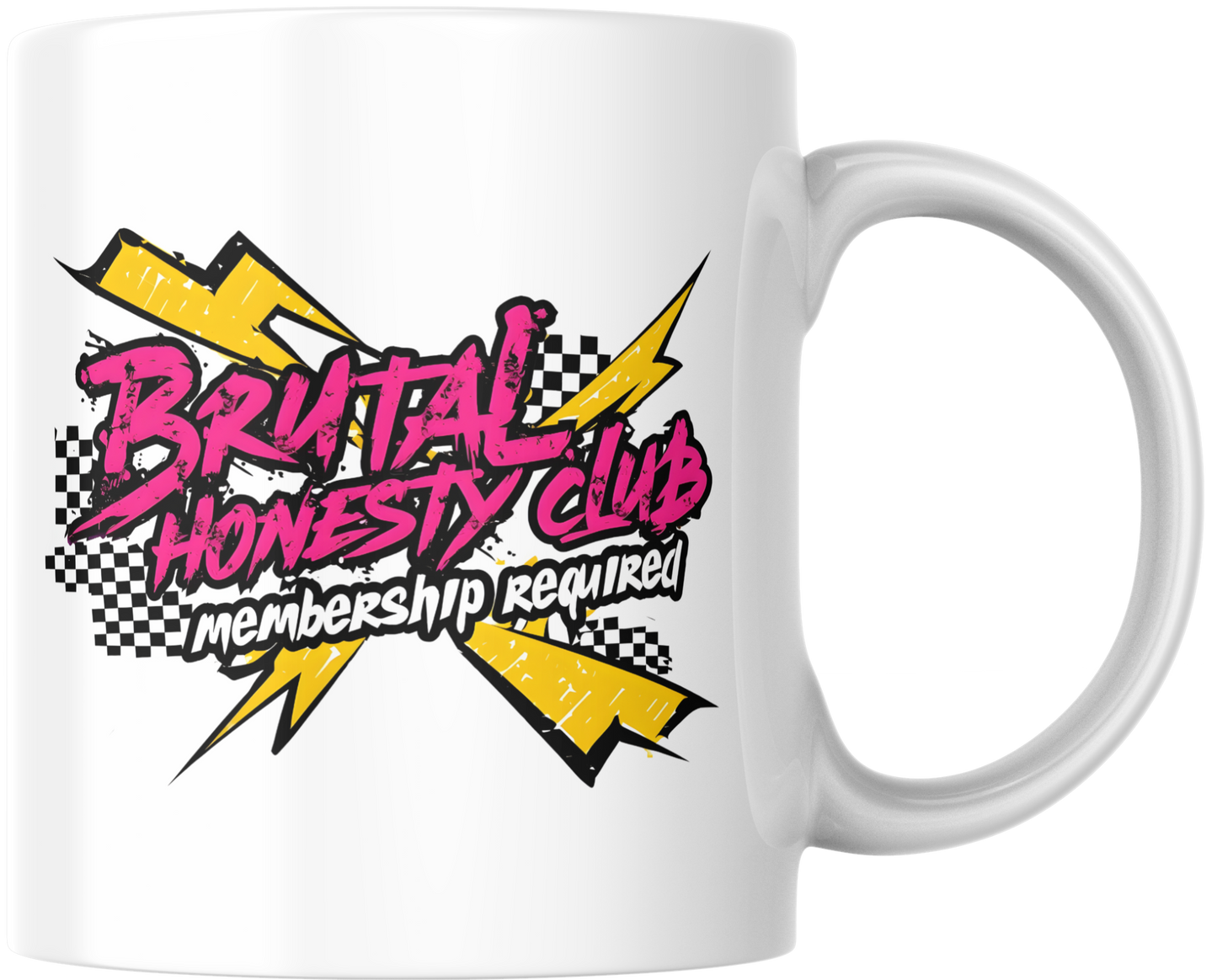 Brutal Honesty Club Mug – Funny Gift for Friends, Colleagues & Office Banter – Savage Coffee Cup UK