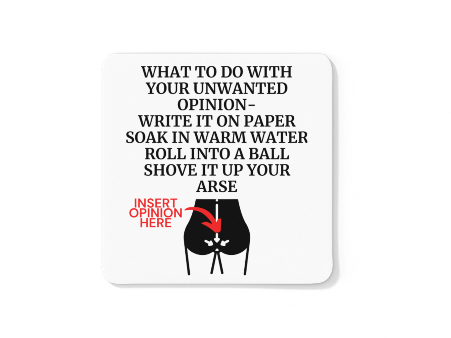 What to do with your opinion funny coffee mug