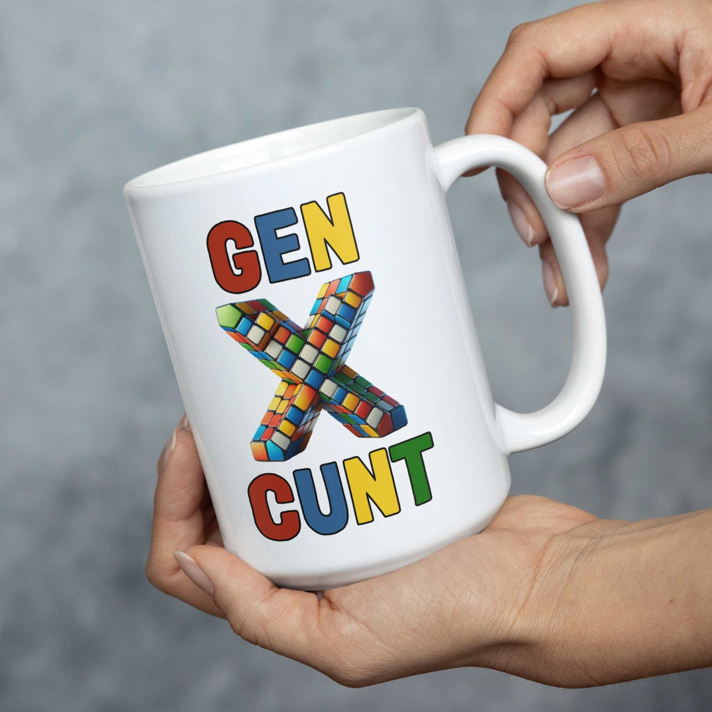 GEN X CUNT Mug - Funny Mug, Sarcastic Humour, Gen X Gift, Novelty Coffee Mug, Personalised Mug