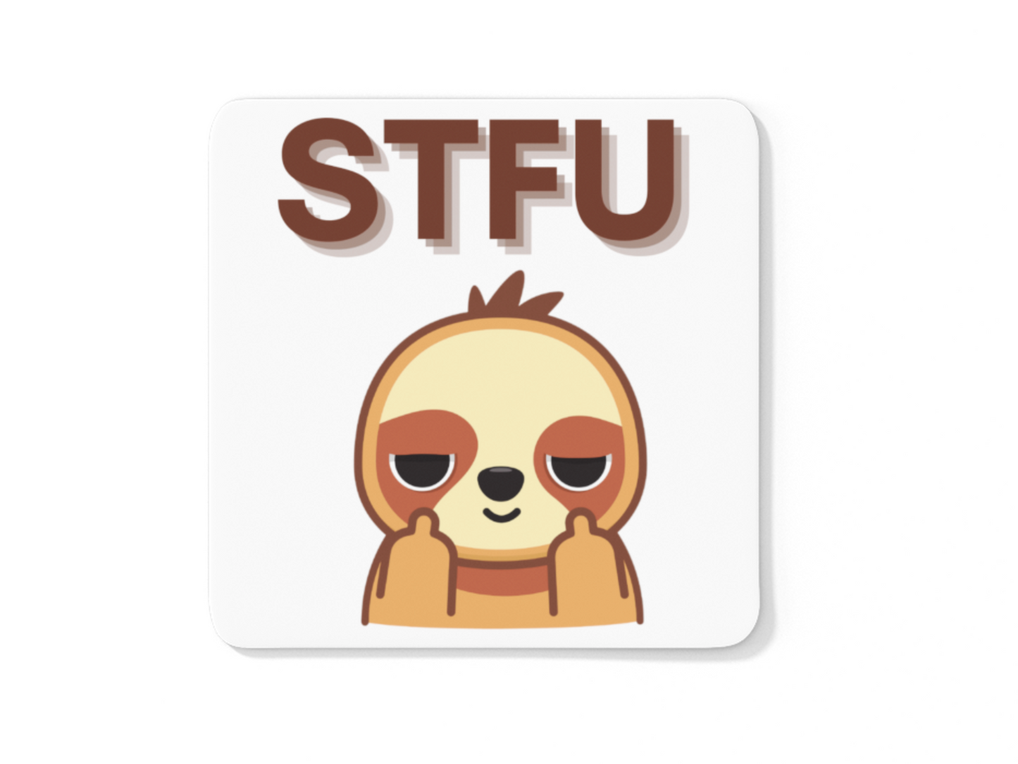 STFU sloth coffee mug