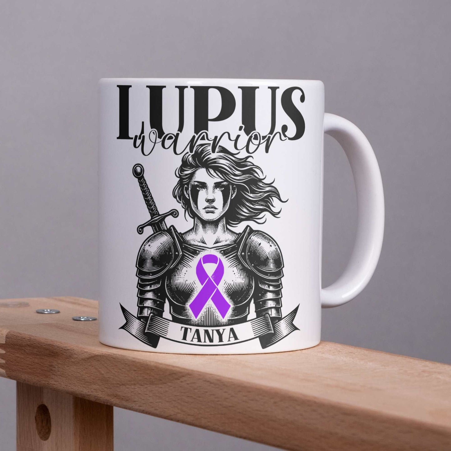 Lupus Warrior Personalised Mug - A Heartfelt Christmas, Mother's Day, Birthday Gift for Mum, Daughter, Sister, Nan, Auntie & Friends, Celebrating Strength and Awareness