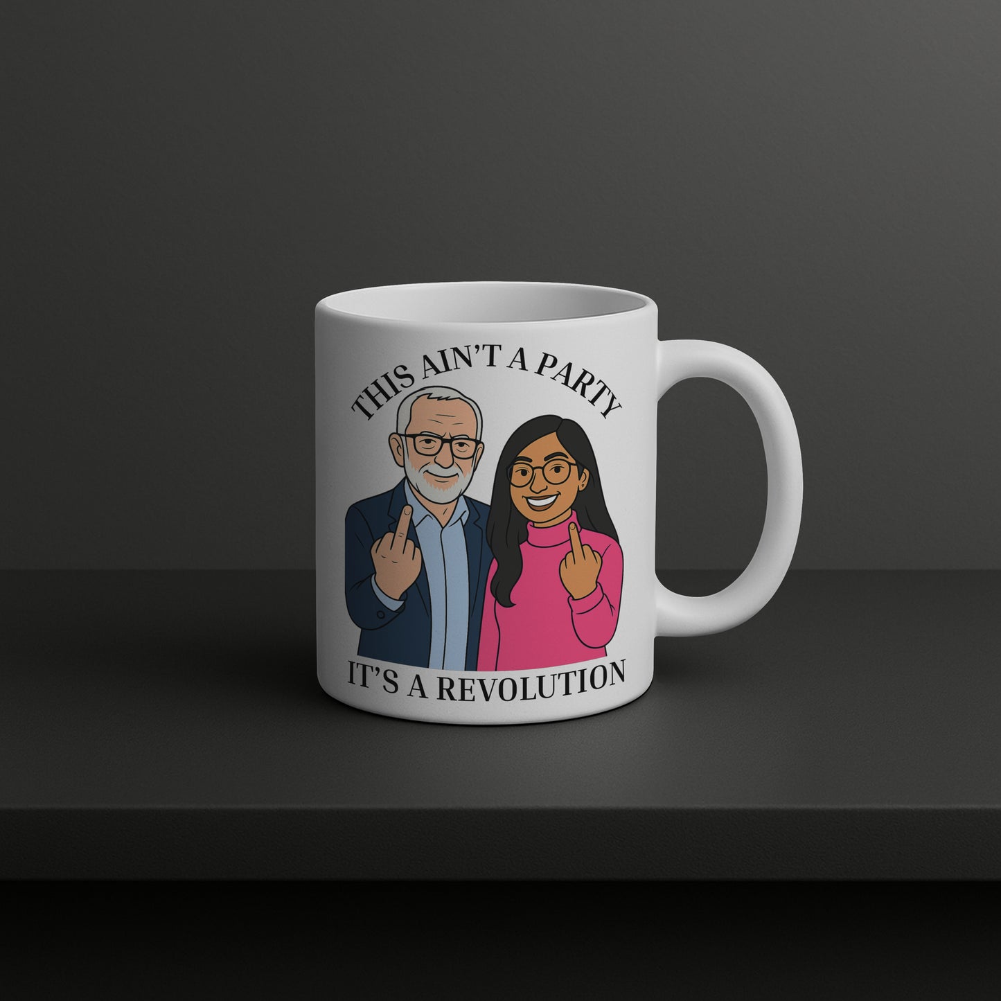 Jeremy Corbyn & Zarah Sultana Revolution Your Party Mug | Funny Left Wing Gift UK