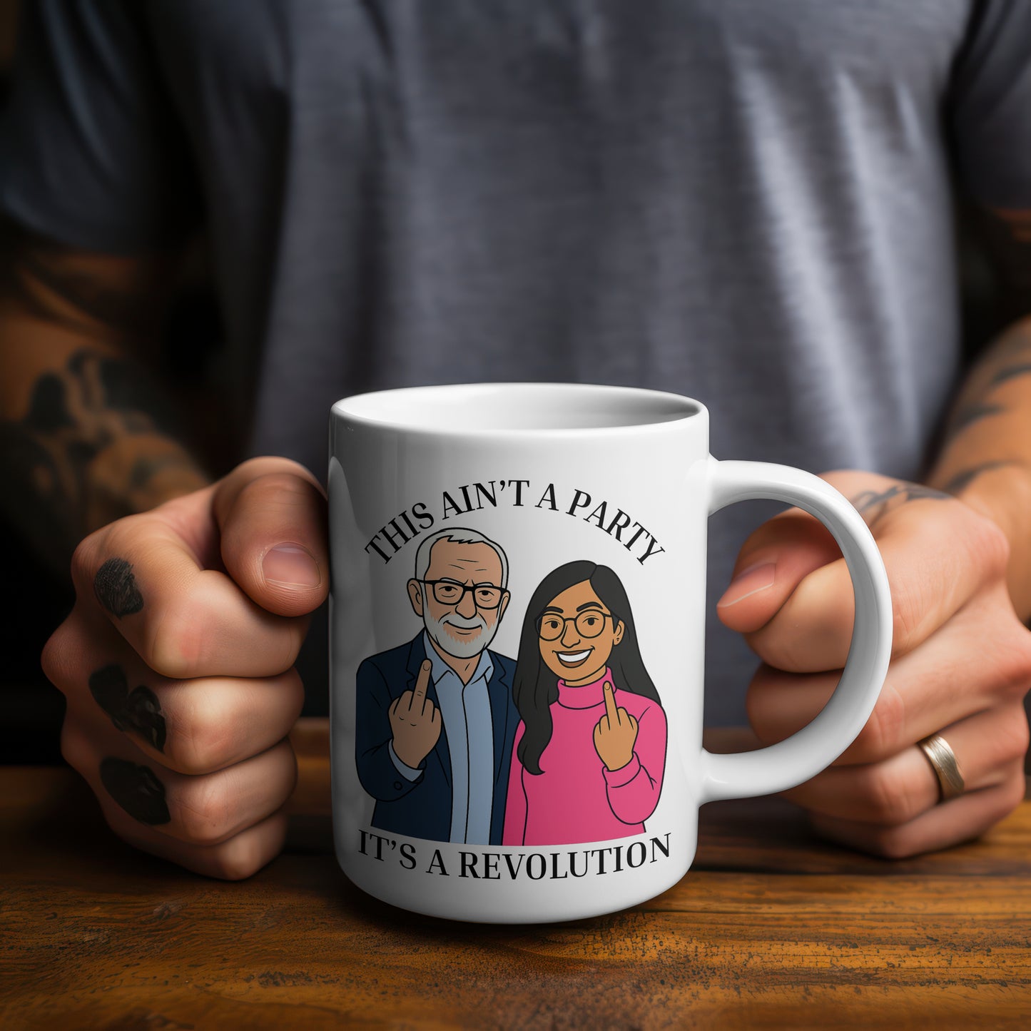 Jeremy Corbyn & Zarah Sultana Revolution Your Party Mug | Funny Left Wing Gift UK