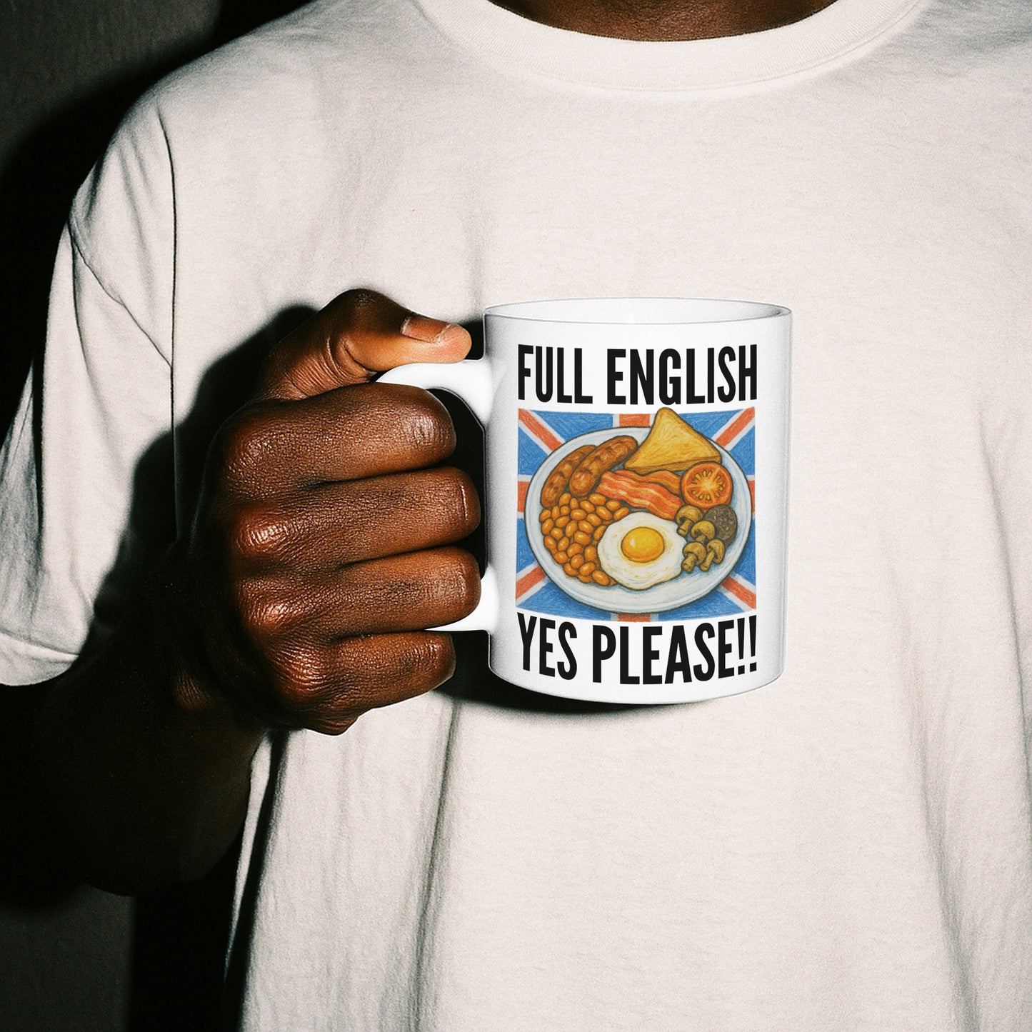 Funny British Breakfast Mug, Tumbler or Coaster – Ideal for Birthdays, Christmas, Foodies & Kitchen Gifts
