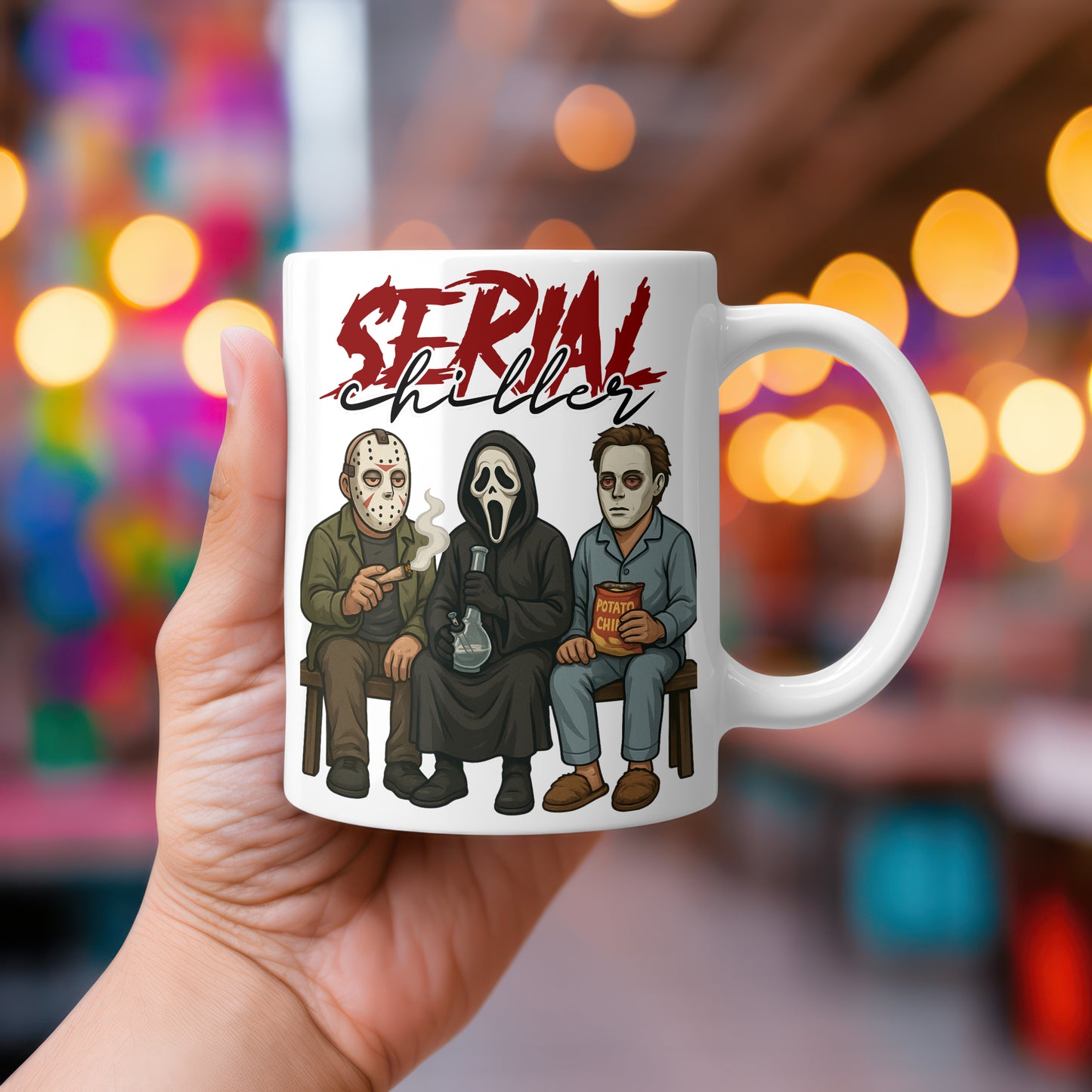 Serial Chiller Mug – Funny Horror Coffee Cup Halloween Gift for Movie Fans