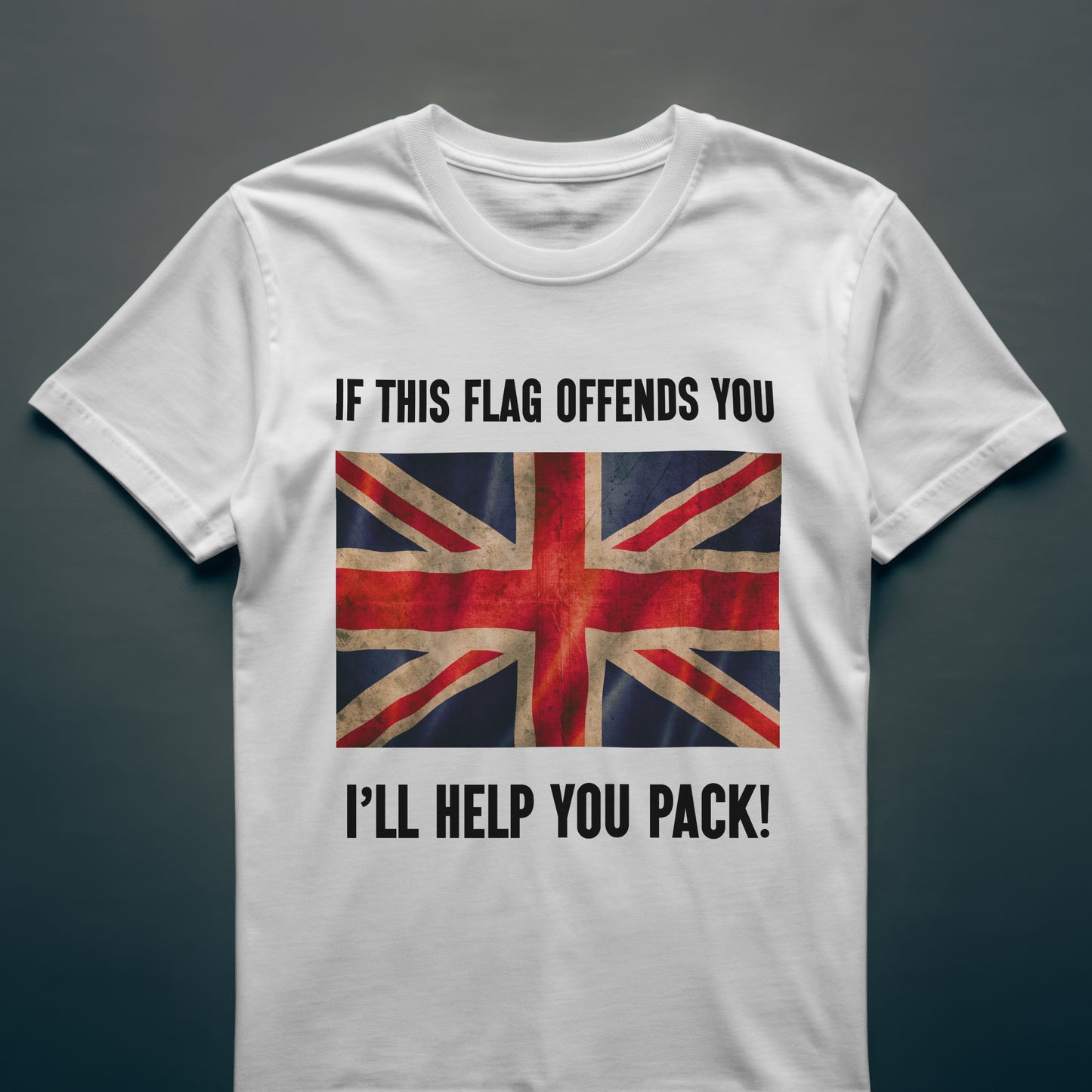 If This Flag Offends You T-Shirt | Funny British Flag Tee | UK Pride Shirt | Patriotic Banter Top