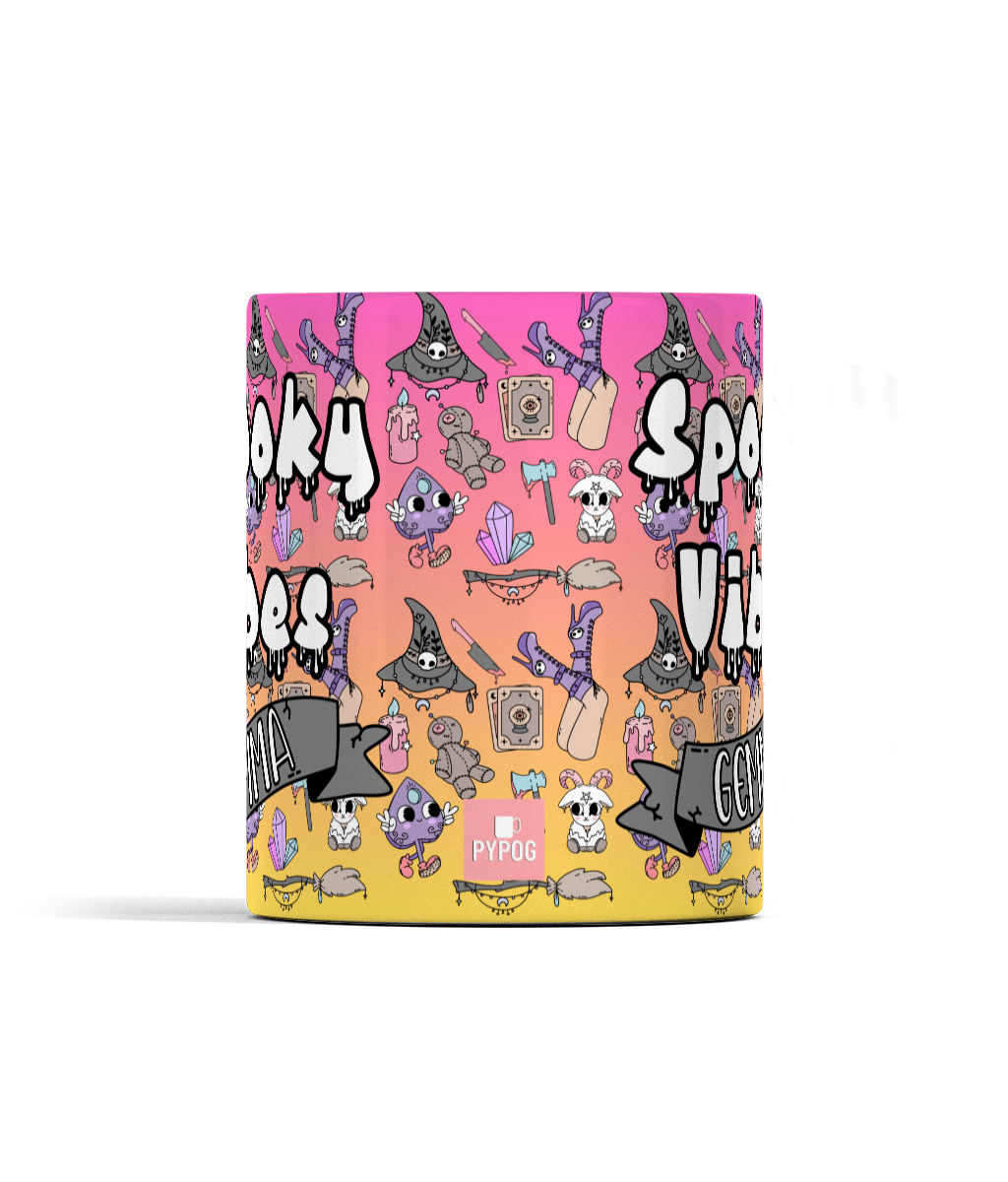 Spooky vibes personalised 11oz mug