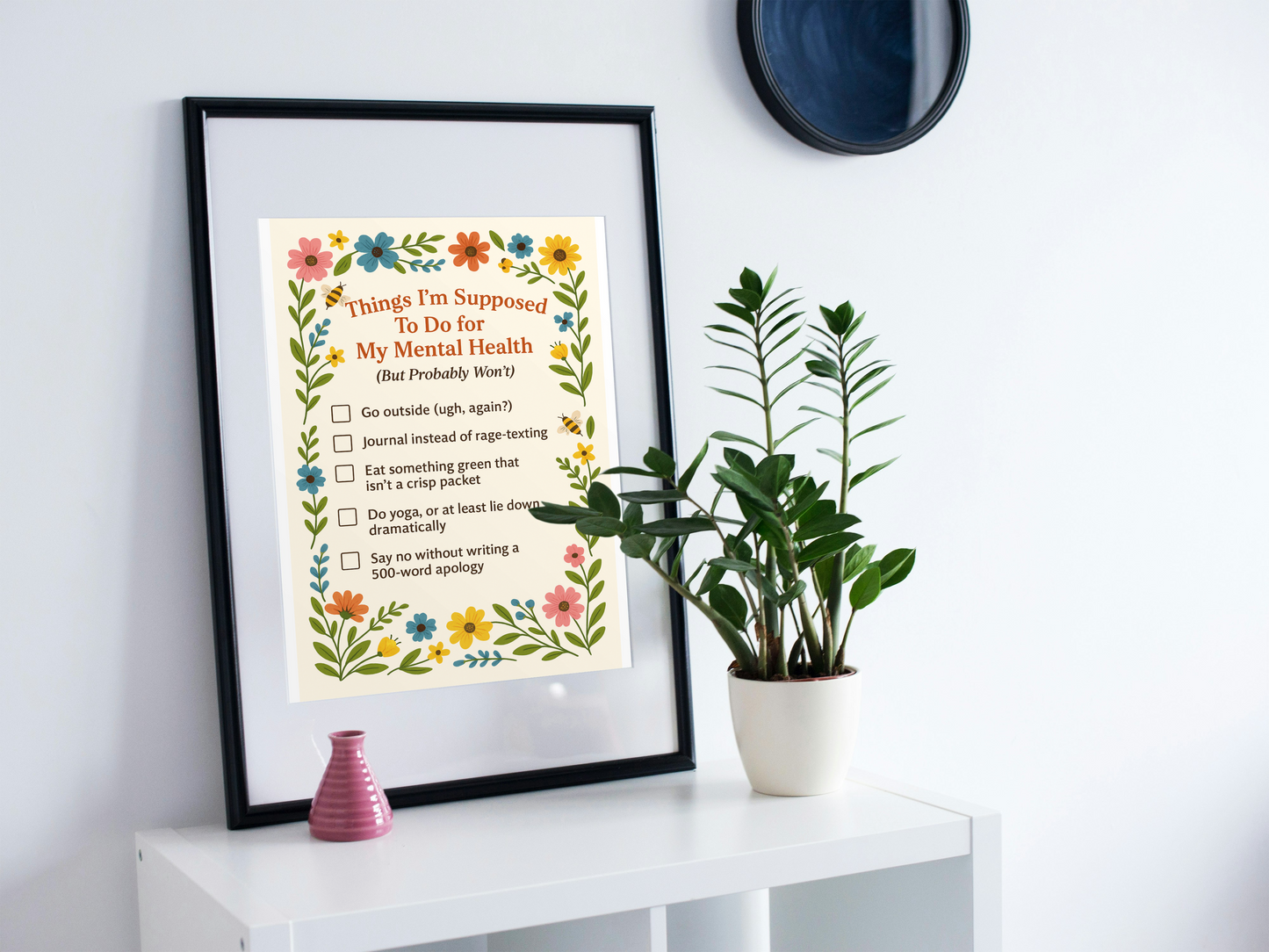 Free Printable: “Things I’m Supposed To Do for My Mental Health (But Probably Won’t)”