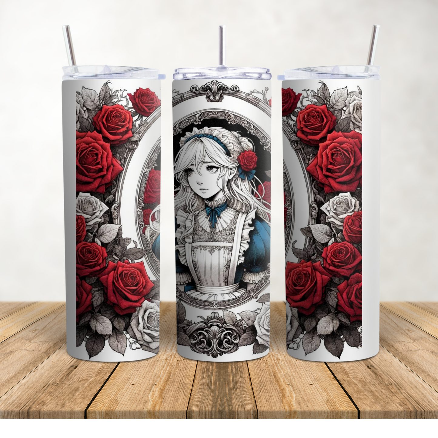 Alice in Wonder Land Tumbler - 20oz hot or cold drinks cup