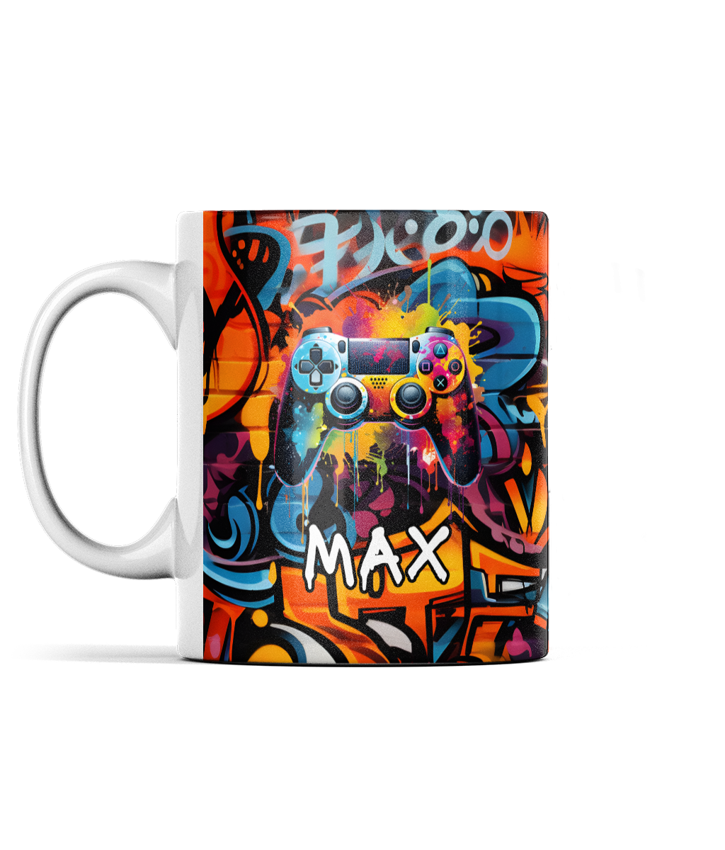 Gamer Graffiti Personalised mug