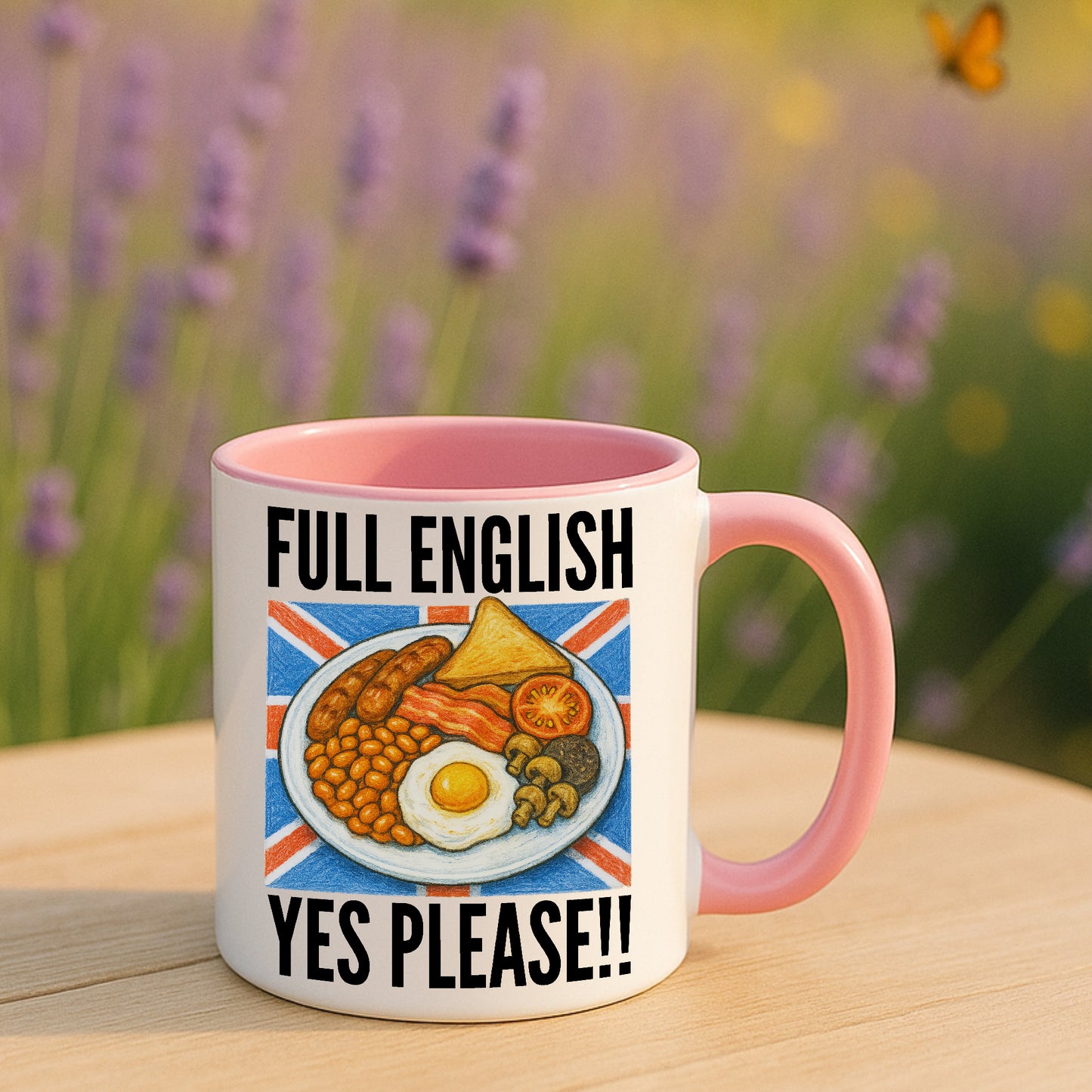 Funny British Breakfast Mug, Tumbler or Coaster – Ideal for Birthdays, Christmas, Foodies & Kitchen Gifts
