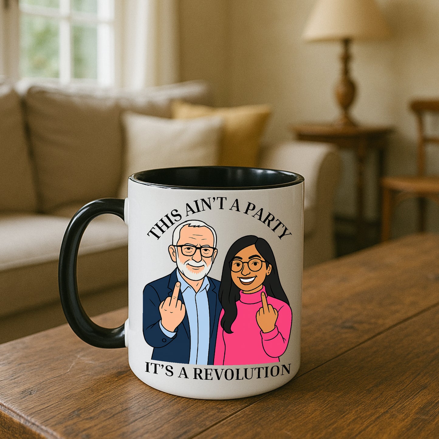 Jeremy Corbyn & Zarah Sultana Revolution Your Party Mug | Funny Left Wing Gift UK