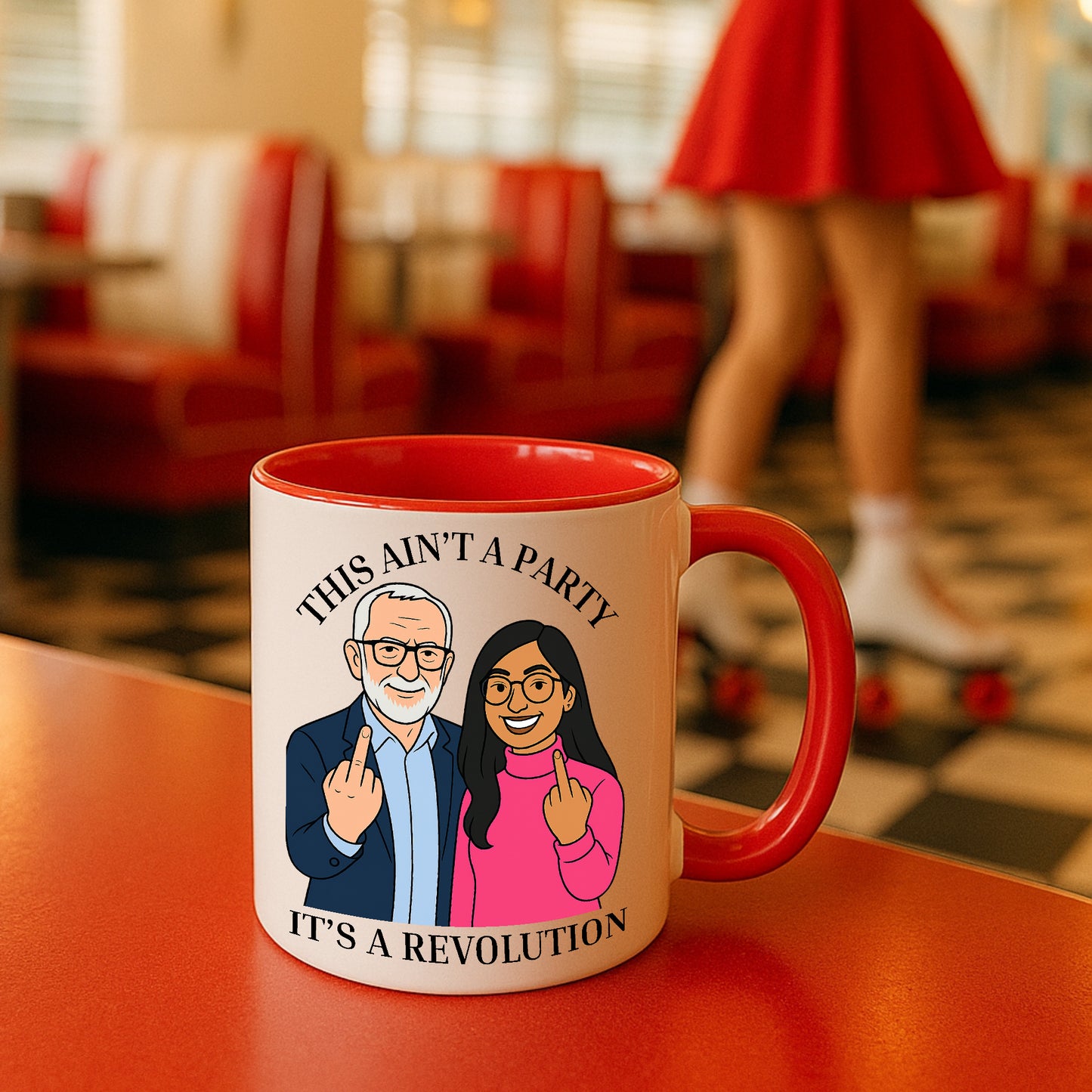 Jeremy Corbyn & Zarah Sultana Revolution Your Party Mug | Funny Left Wing Gift UK