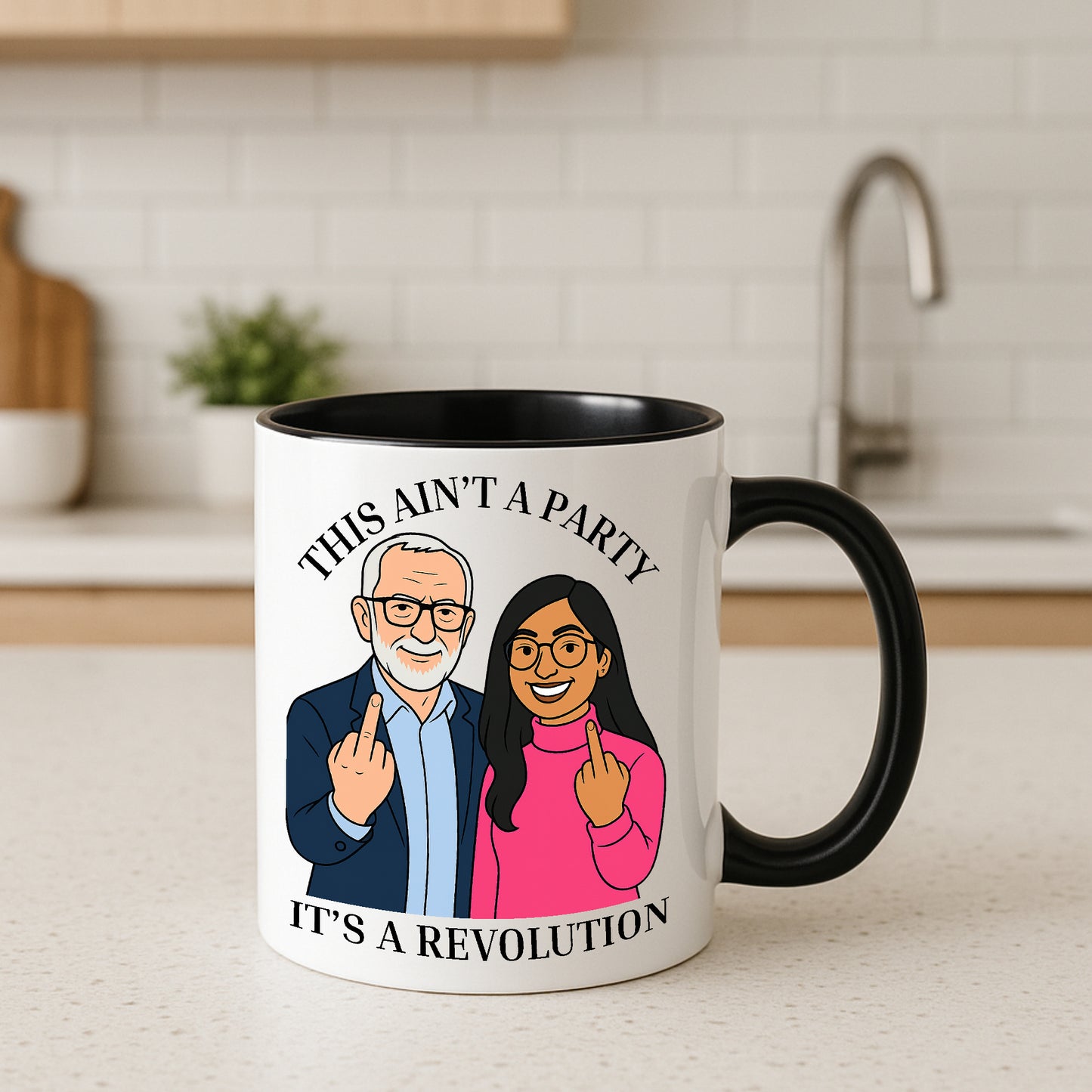 Jeremy Corbyn & Zarah Sultana Revolution Your Party Mug | Funny Left Wing Gift UK