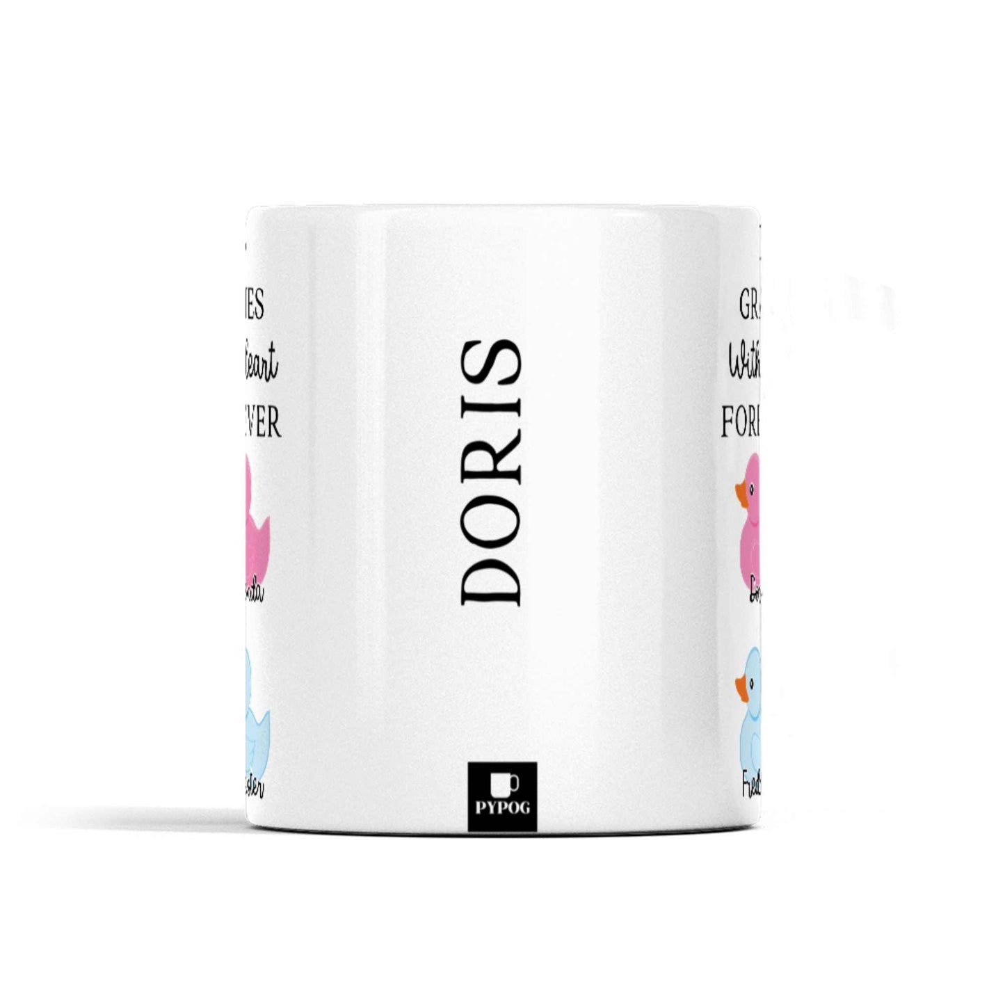 Grandparent Mug - Customised with Grandchildren's Names and Genders | Unique Duck Gift for Nan, Granny, Grandad | Special Keepsake Mug