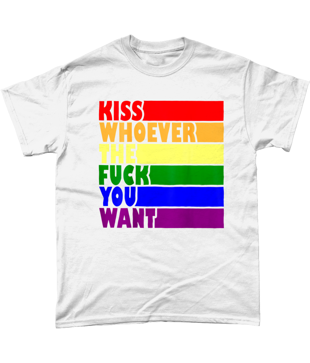 Kiss whoever the fuck you want t-shirt gay pride LGBTQIA