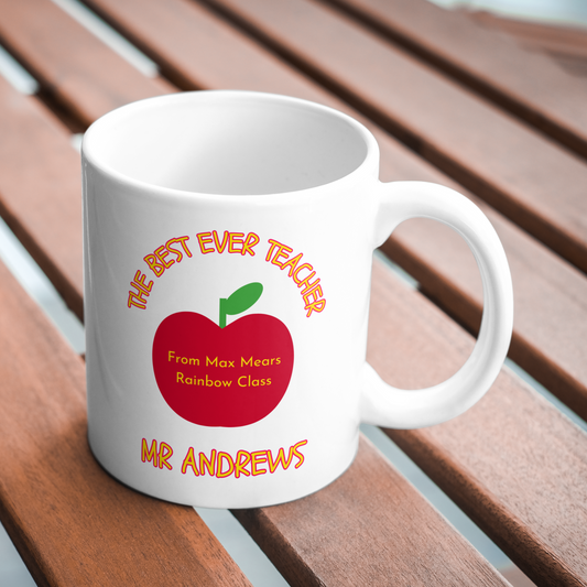 Coffee Mug Personalised Gift for Teacher Birthday or leaving end of school year