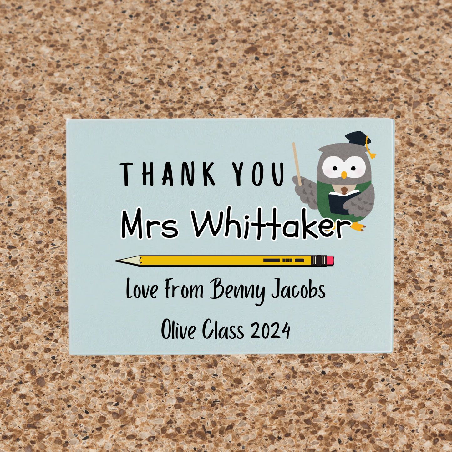 Personalised Teacher Gifts Chopping Boards Tea Towels or Aprons