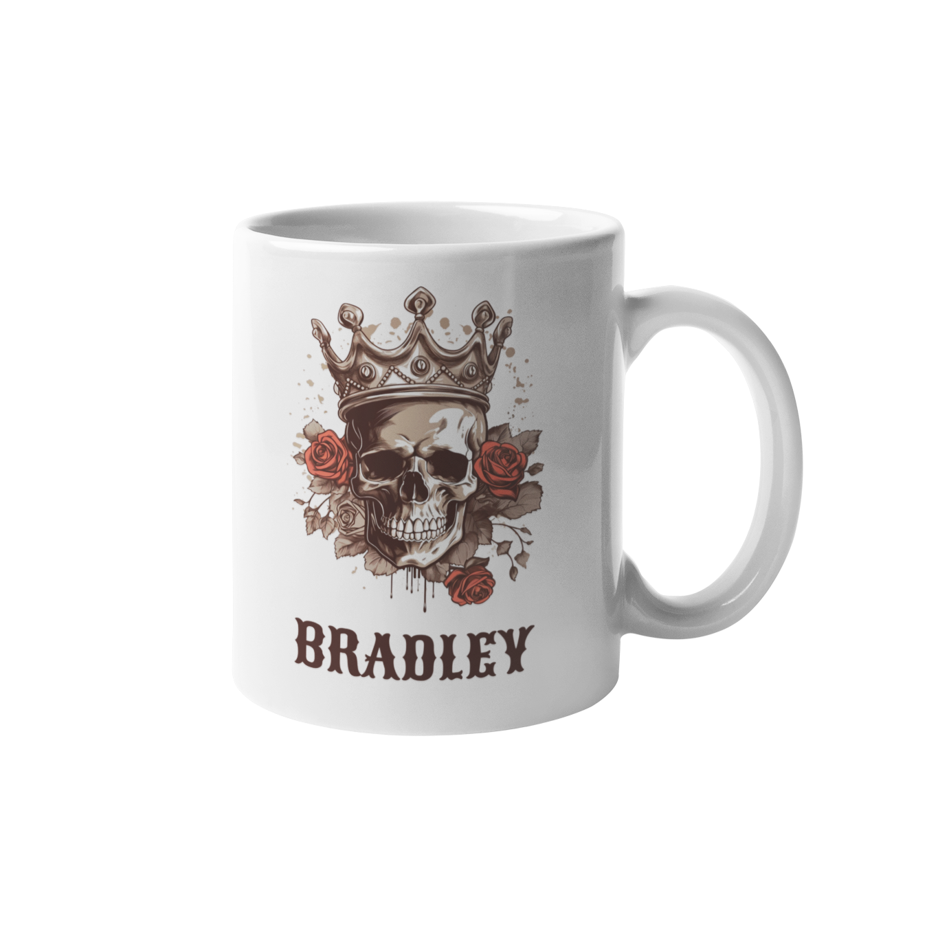 Skull and roses King personalised 20oz tumbler