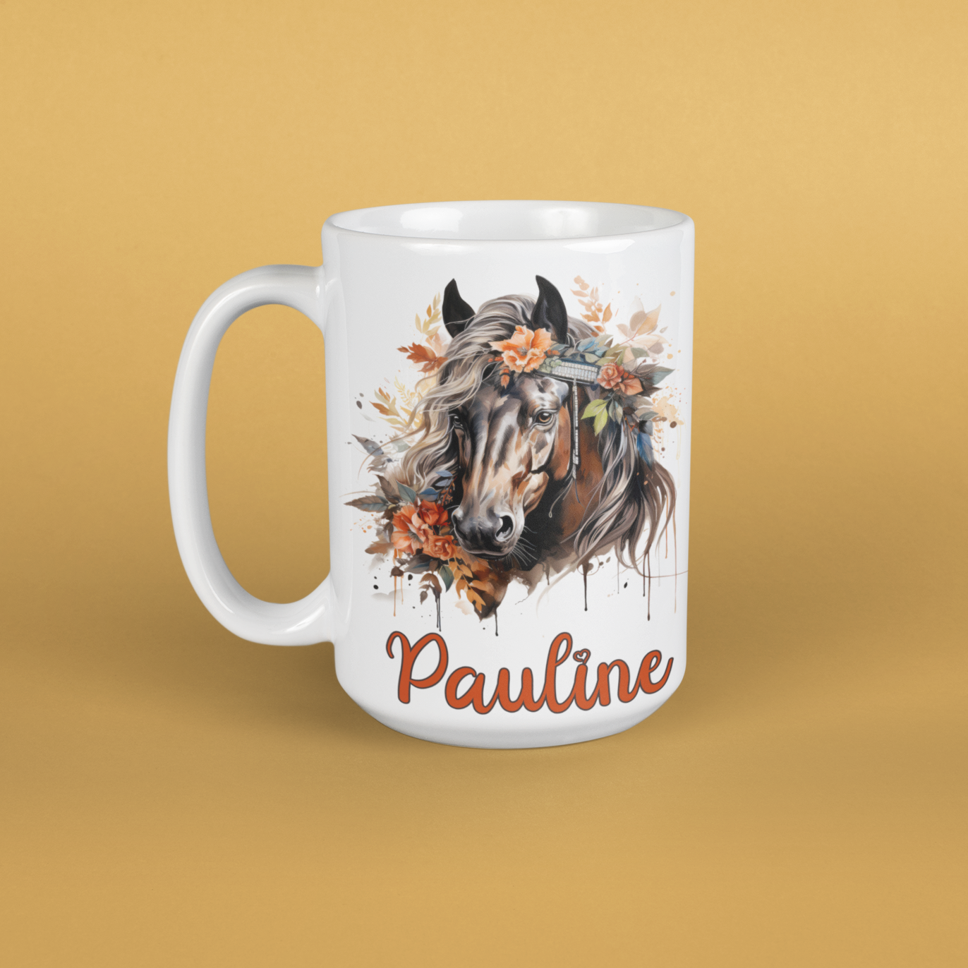 Horse lover gift 10 horses choice personalised mug