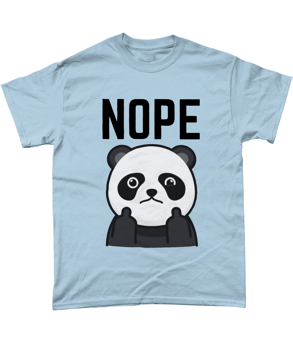 Nope swearing middle fingers panda t-shirt