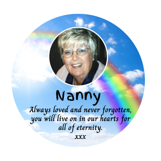 Memorial Christmas tree bauble decoration in loving memory of loved one