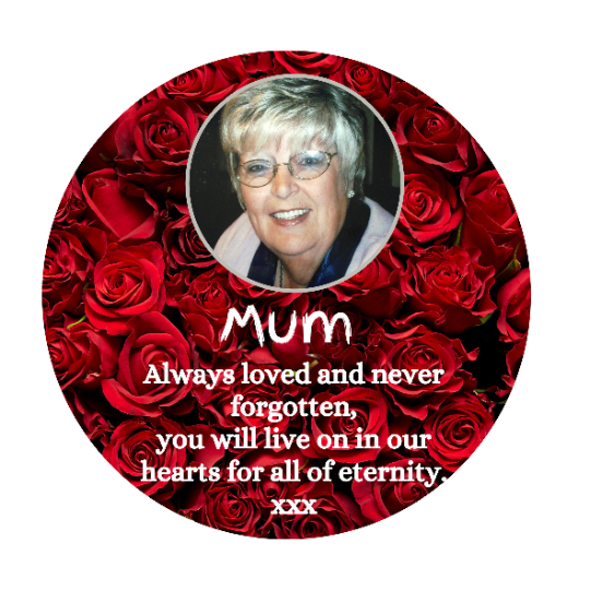 Memorial Christmas tree bauble decoration in loving memory of loved one