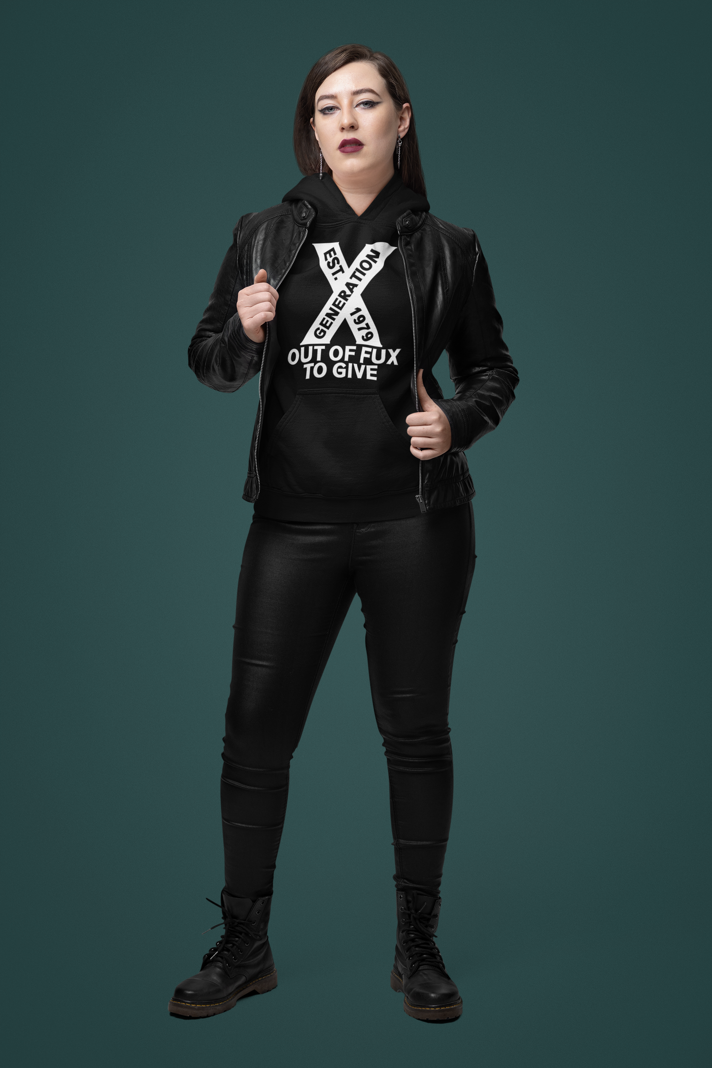 Generation X Hoodie - Out of Fux to Give, Funny British Pullover, Retro Nostalgic Gen X Hoodie