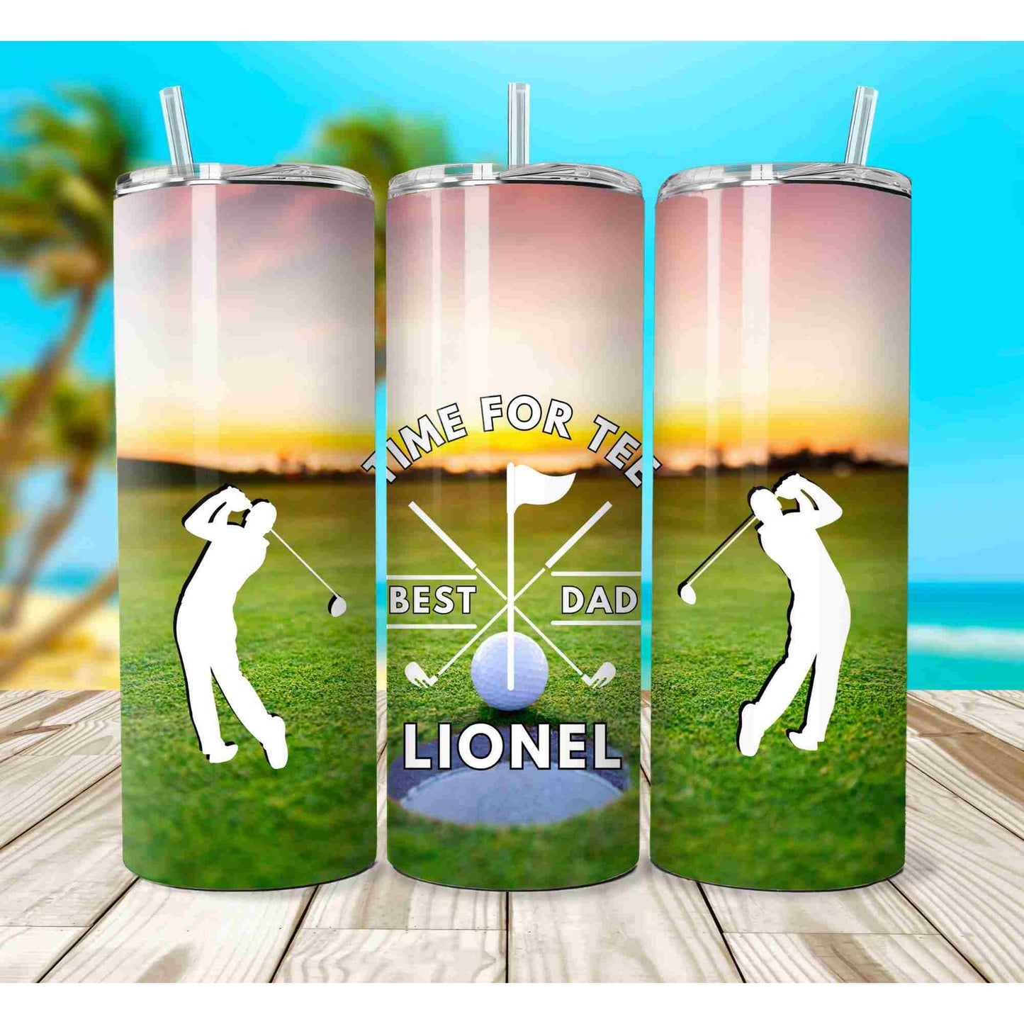 Golf dad golfer gift personalised tumbler