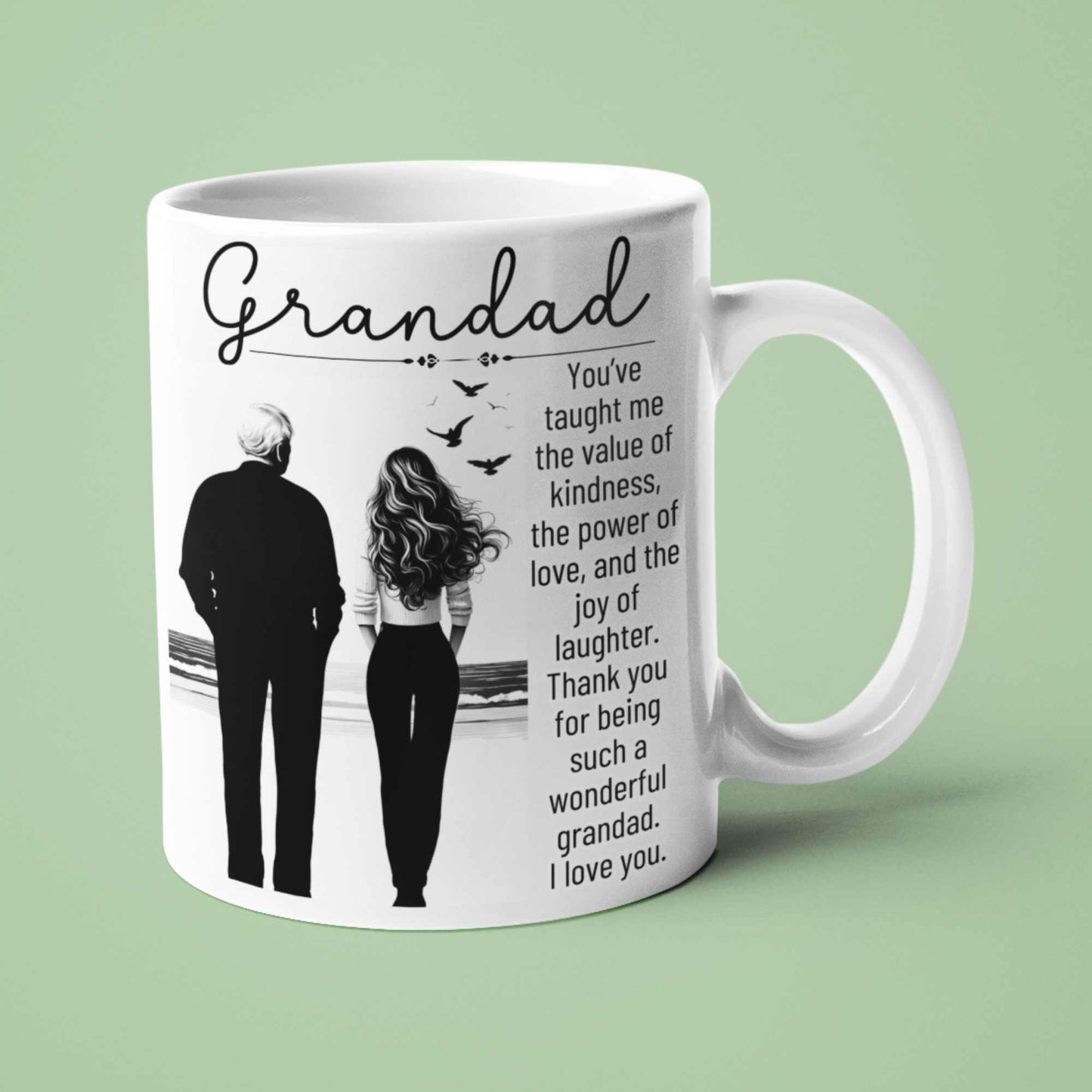 Thank You Grandad Mug – Sentimental Gift for Grandfather, Perfect for Christmas, Birthday, or Grandparents Day Thoughtful Present for Grandad from Grandchildren