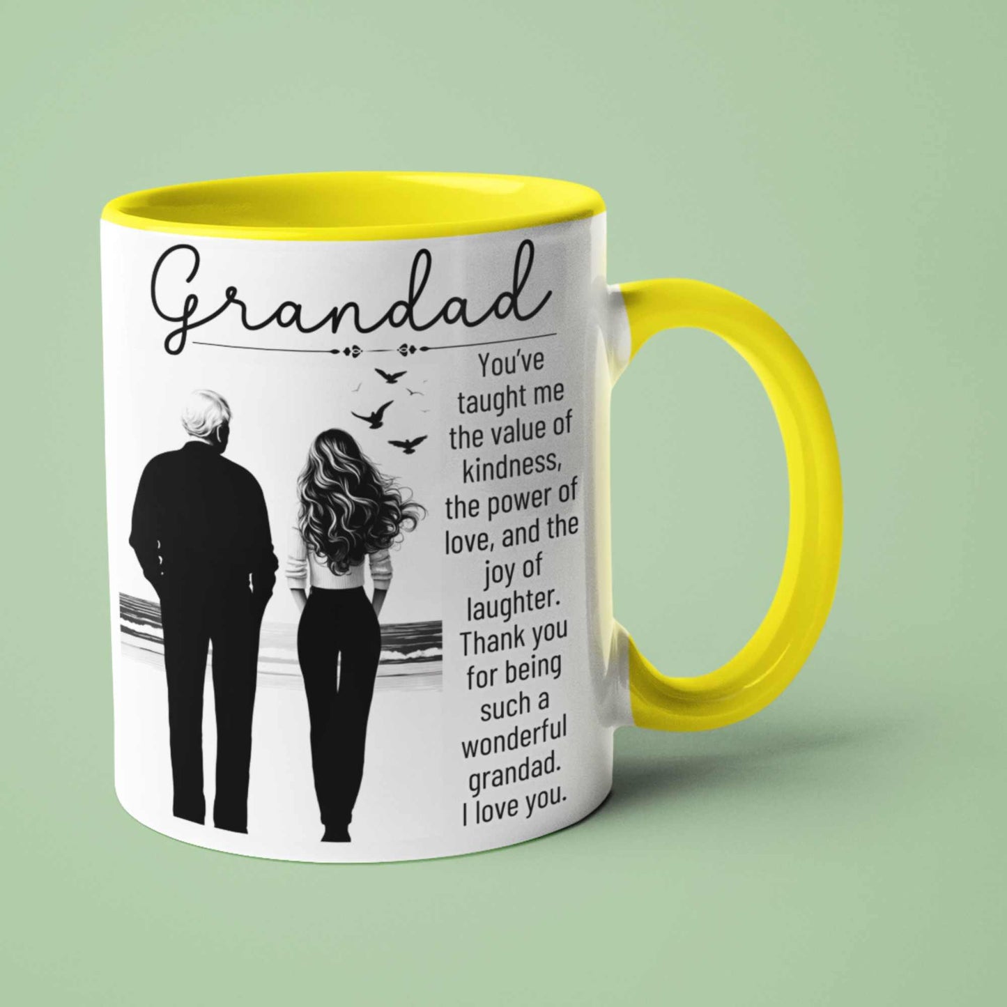 Thank You Grandad Mug – Sentimental Gift for Grandfather, Perfect for Christmas, Birthday, or Grandparents Day Thoughtful Present for Grandad from Grandchildren