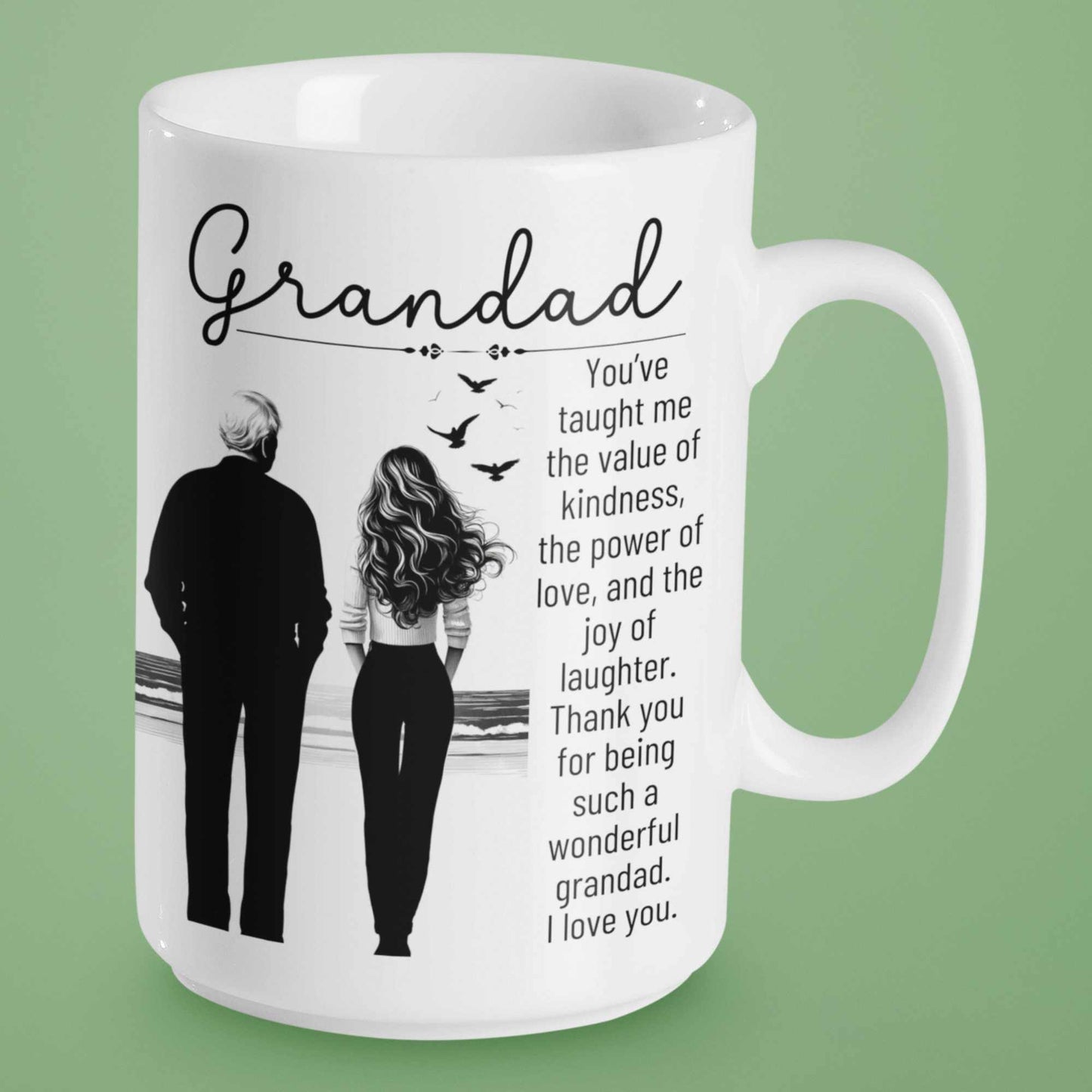 Thank You Grandad Mug – Sentimental Gift for Grandfather, Perfect for Christmas, Birthday, or Grandparents Day Thoughtful Present for Grandad from Grandchildren