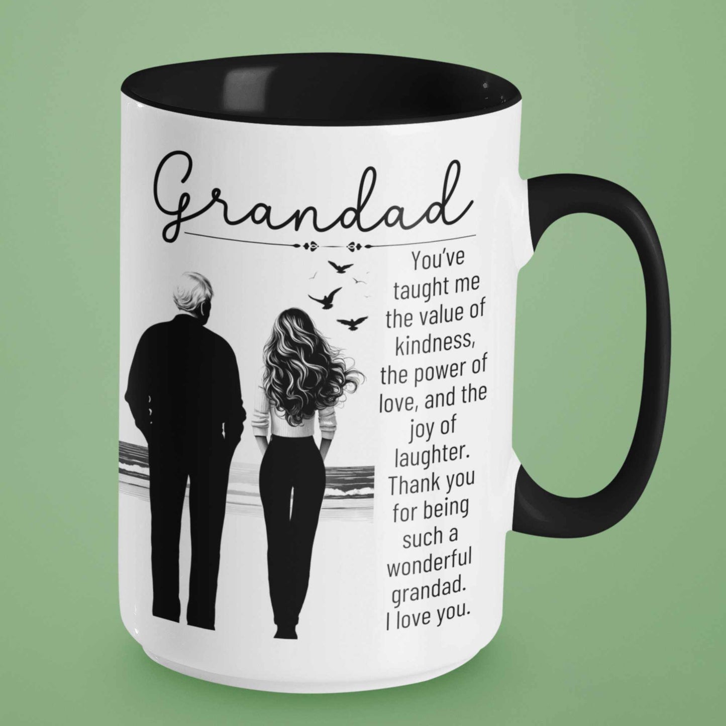Thank You Grandad Mug – Sentimental Gift for Grandfather, Perfect for Christmas, Birthday, or Grandparents Day Thoughtful Present for Grandad from Grandchildren