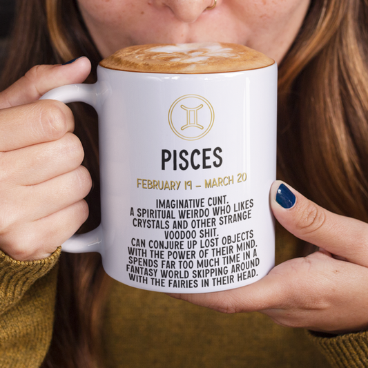 Pisces star sign astrology coffee mug cup