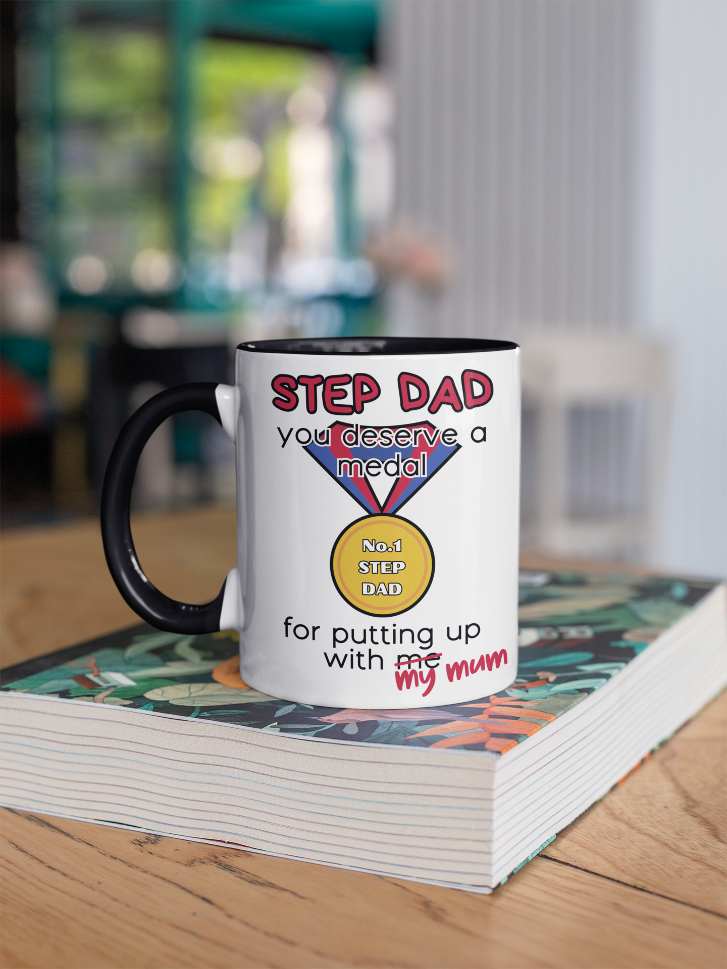 Step dad funny mug deserve a medal