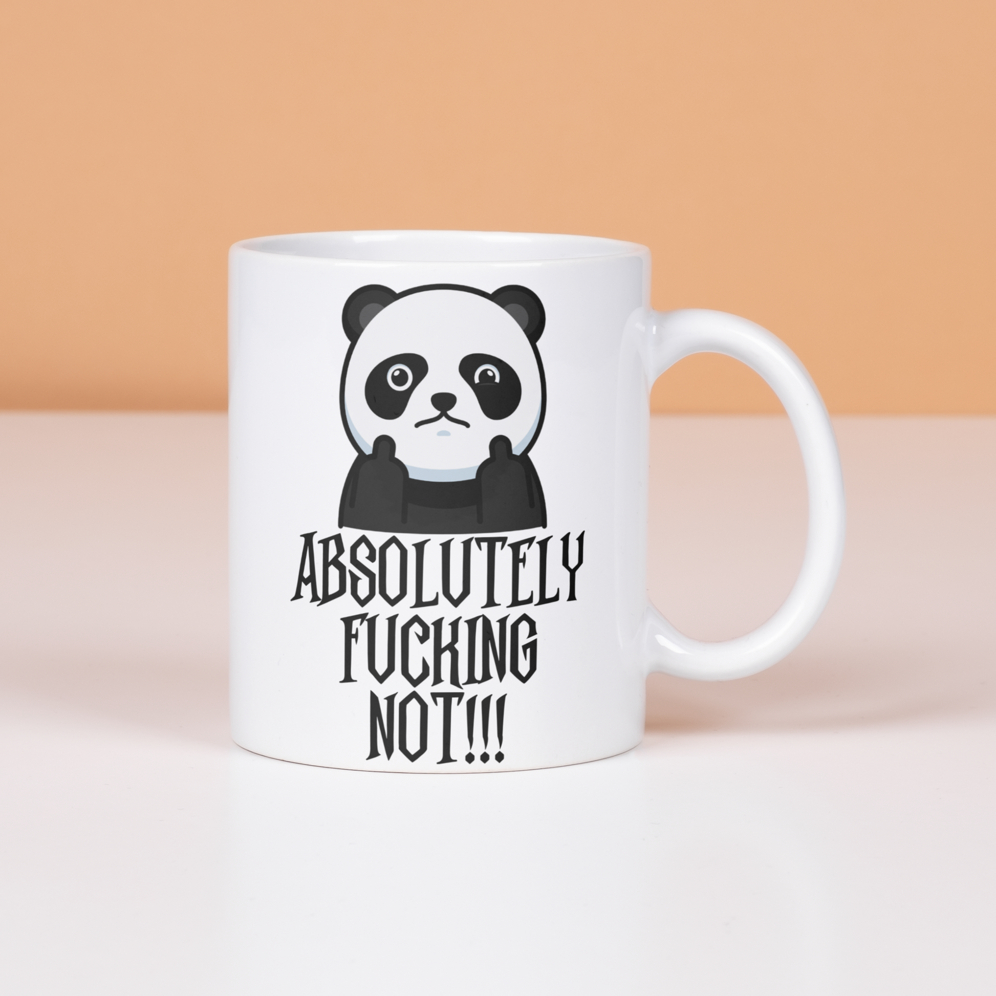 absolutely fucking not funny rude coffee mug