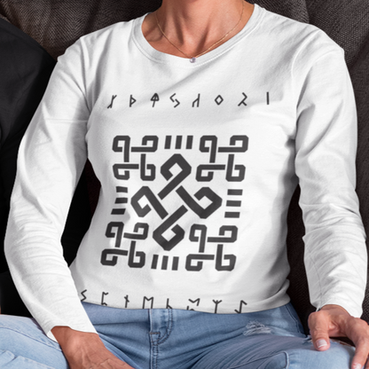 Norse Pagan Runic long sleeve t-shirt black or white 2 design choice