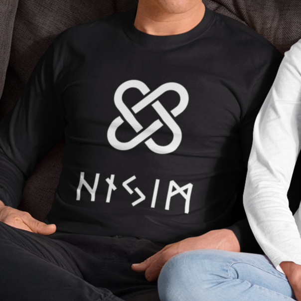 Norse Pagan Runic long sleeve t-shirt black or white 2 design choice